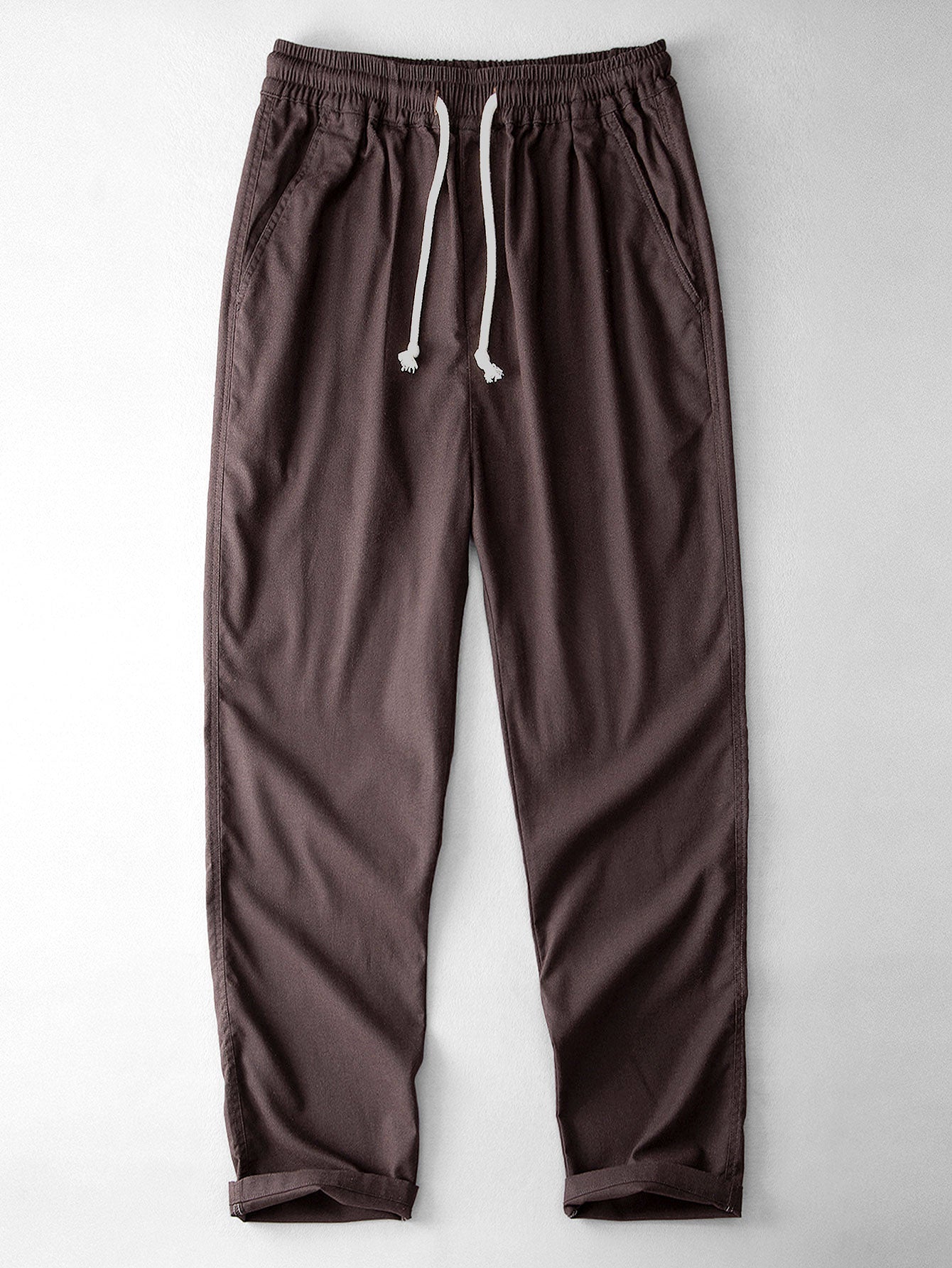 Straight Leg Linen Trousers