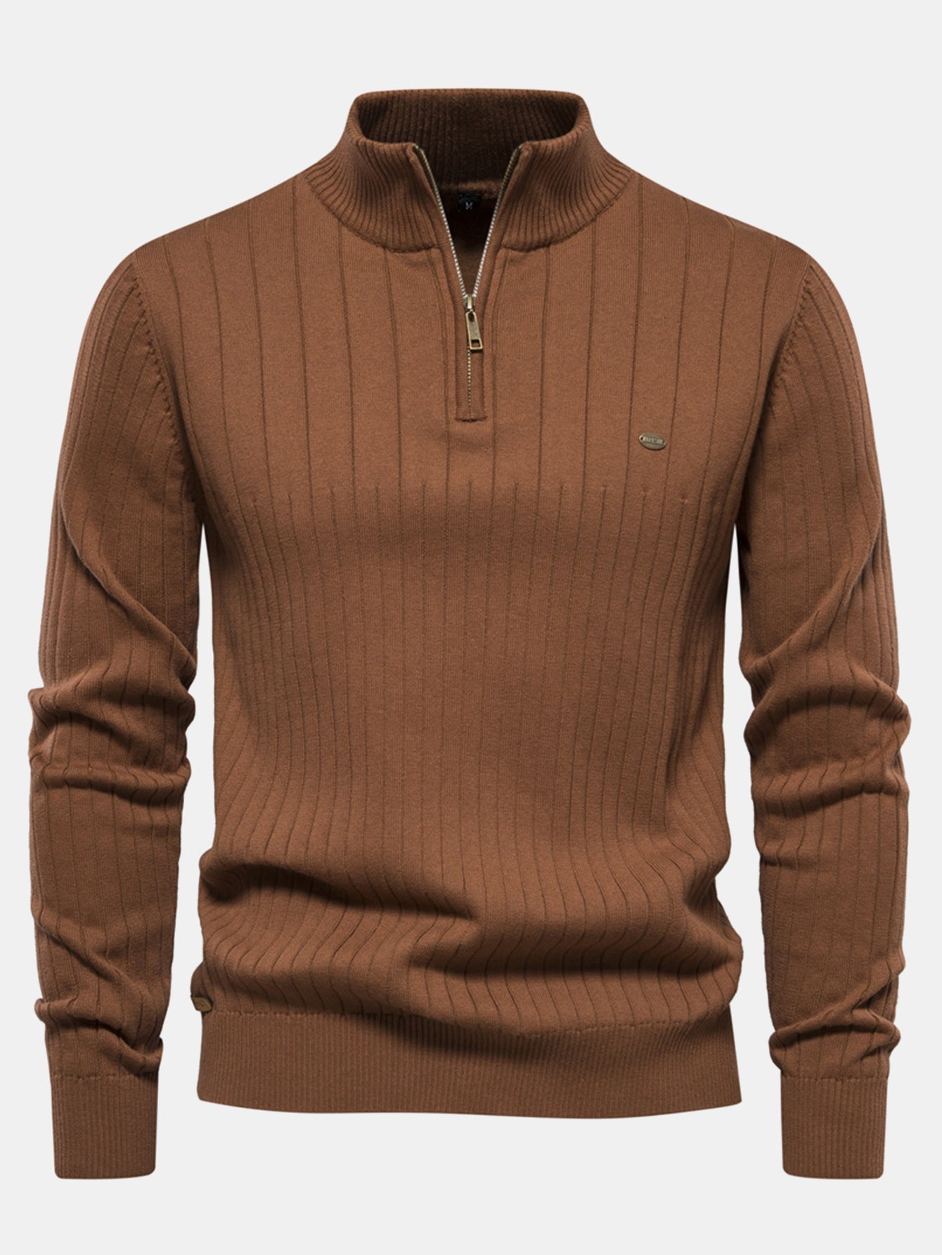 Stripe Quarter-Zip Sweater