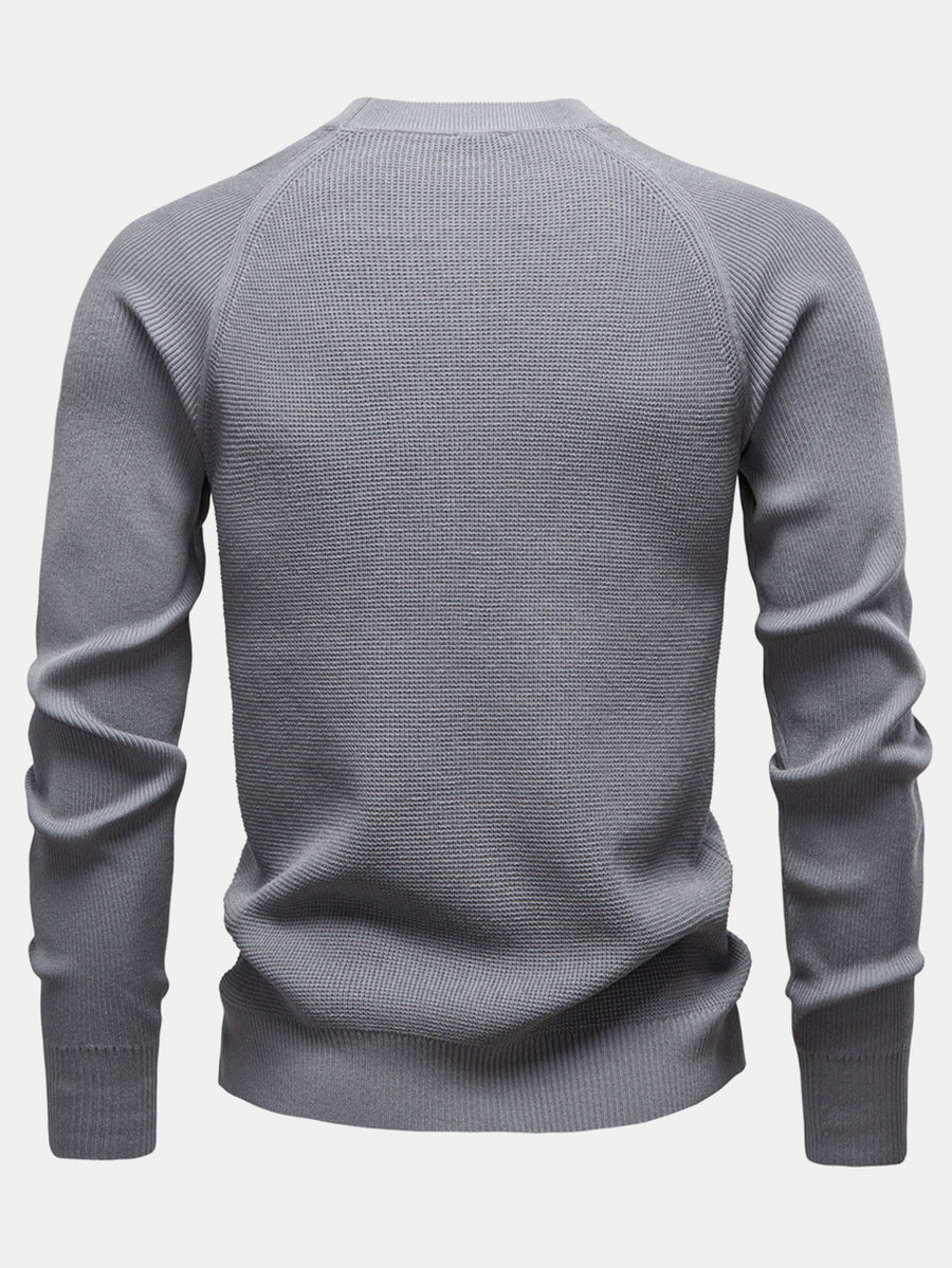 Raglan Sleeve Textured Sweater