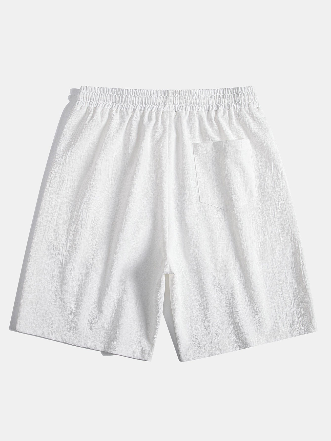 Crinkled Textured Button Up Shirt & Crinkled Textured Drawstring Shorts