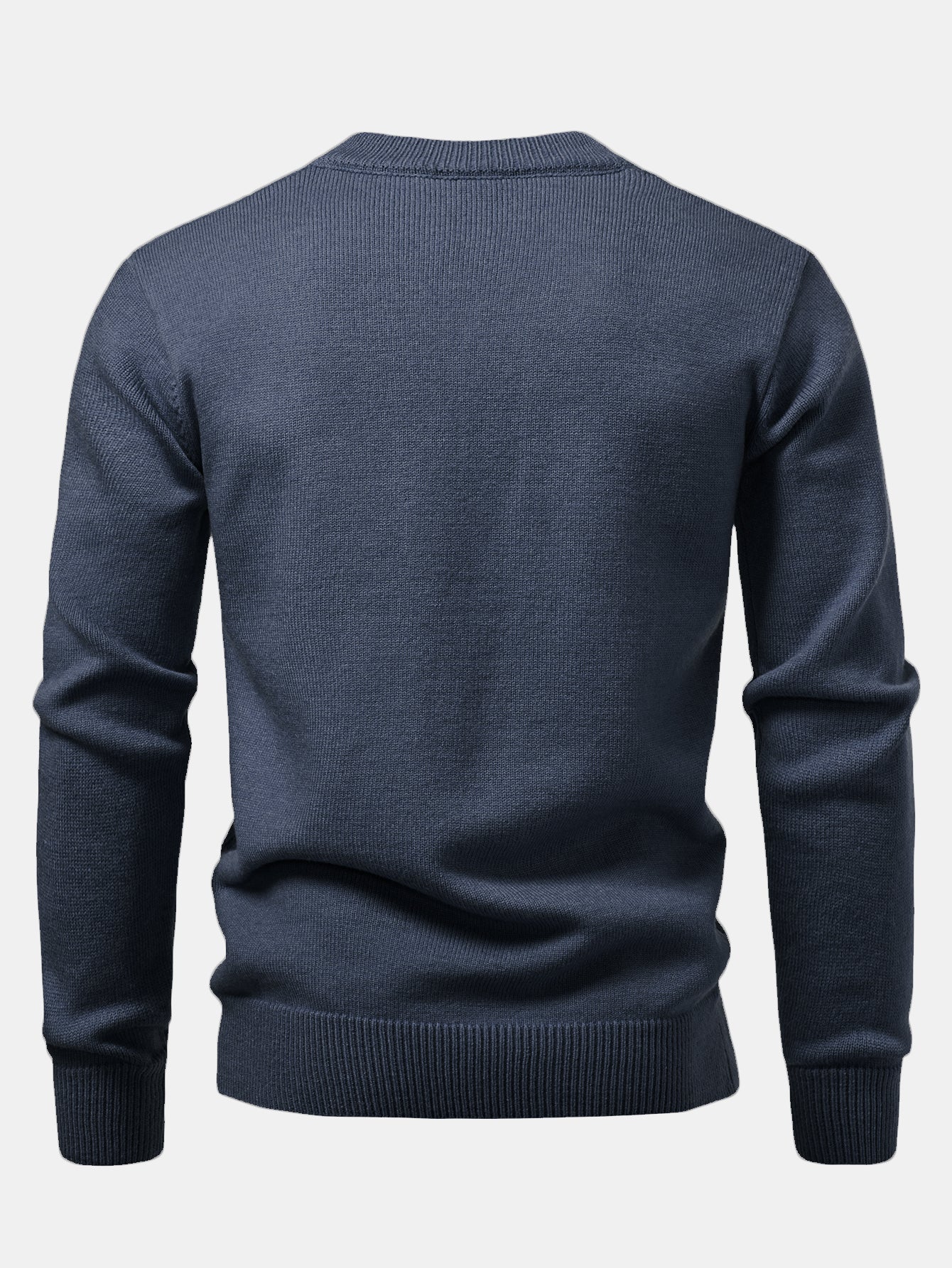 Heavyweight Geometric Jacquard V Neck Sweater
