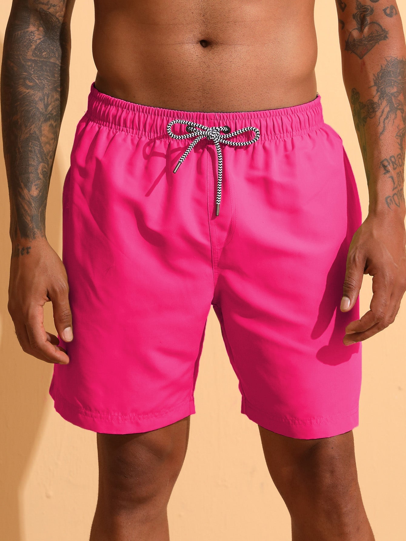 Contrast Waistband Swim Shorts
