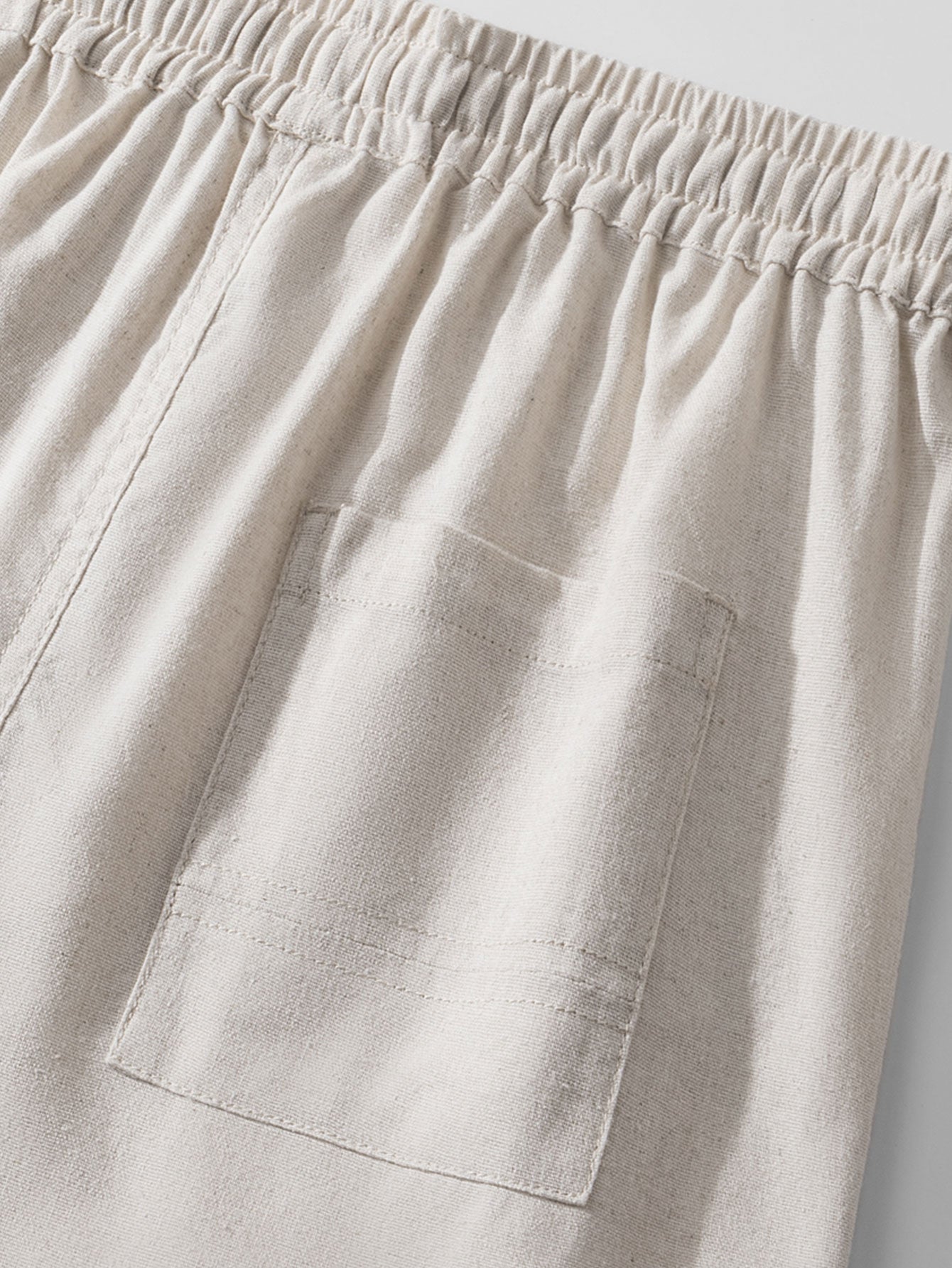 Linen Cuban Shirt With Pockets & Linen Drawstring Shorts