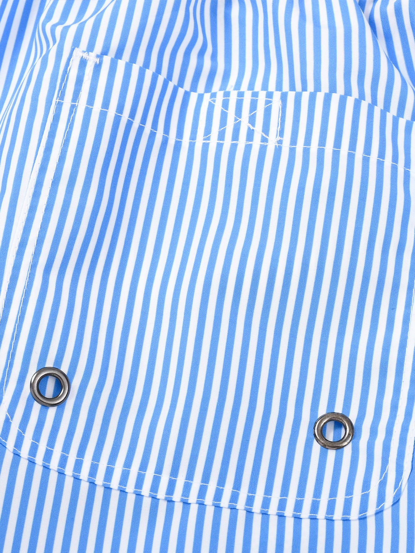 Vertical Striped Drawstring Swim Shorts
