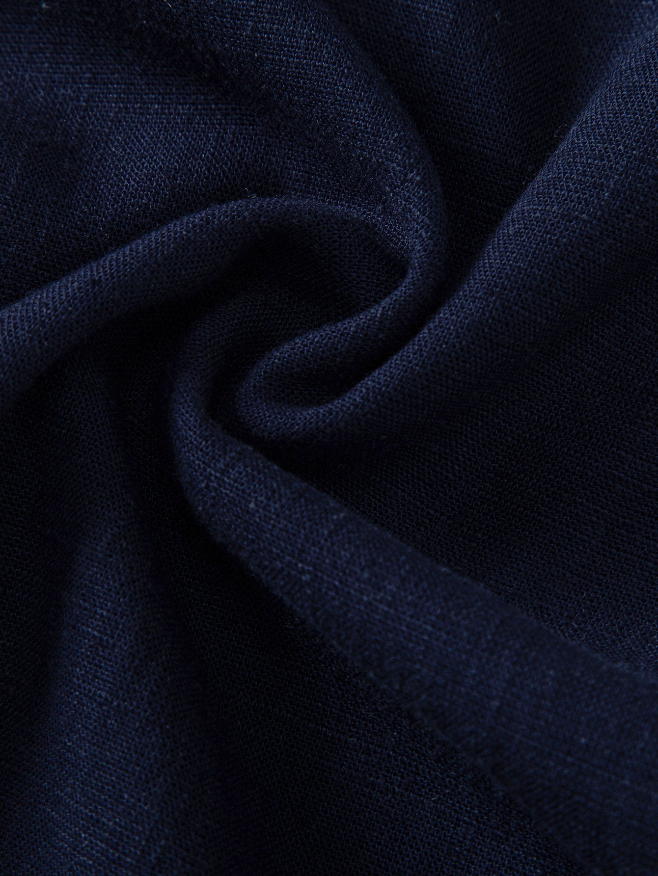 Contrast Stitching Linen Rayon Blend Cuban Shirt