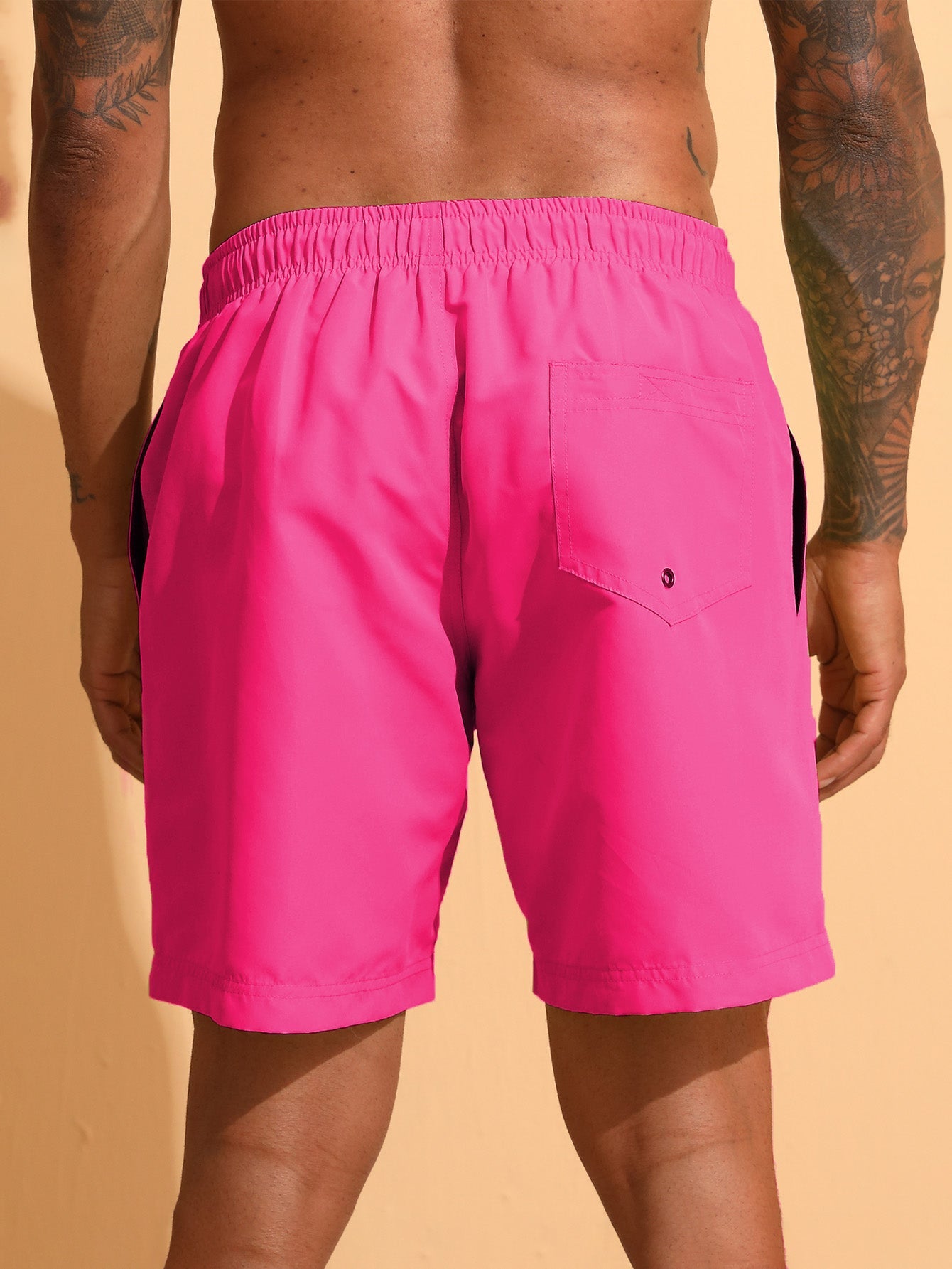 Contrast Waistband Swim Shorts
