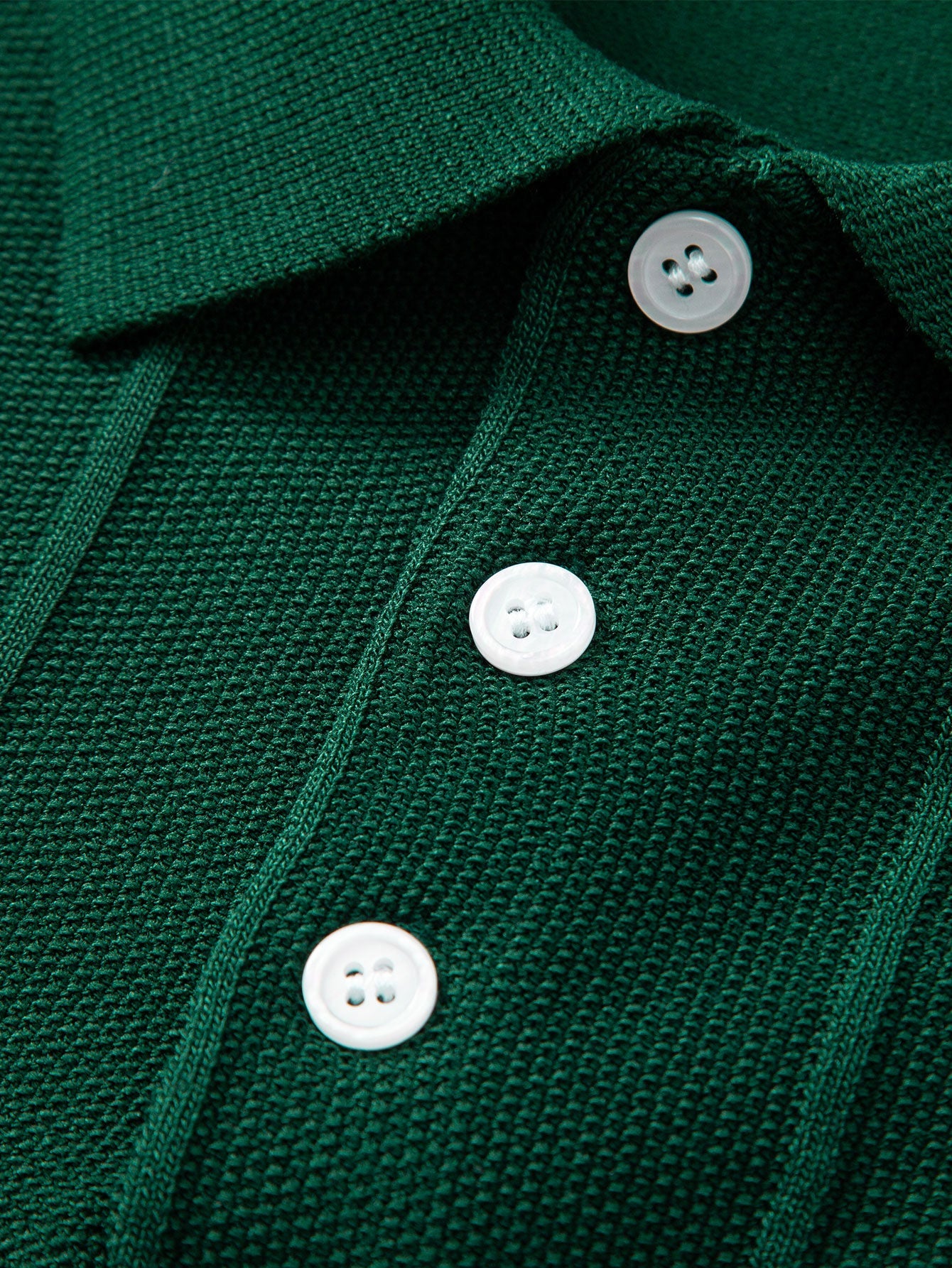 Stripe Jacquard Knit Polo Shirt