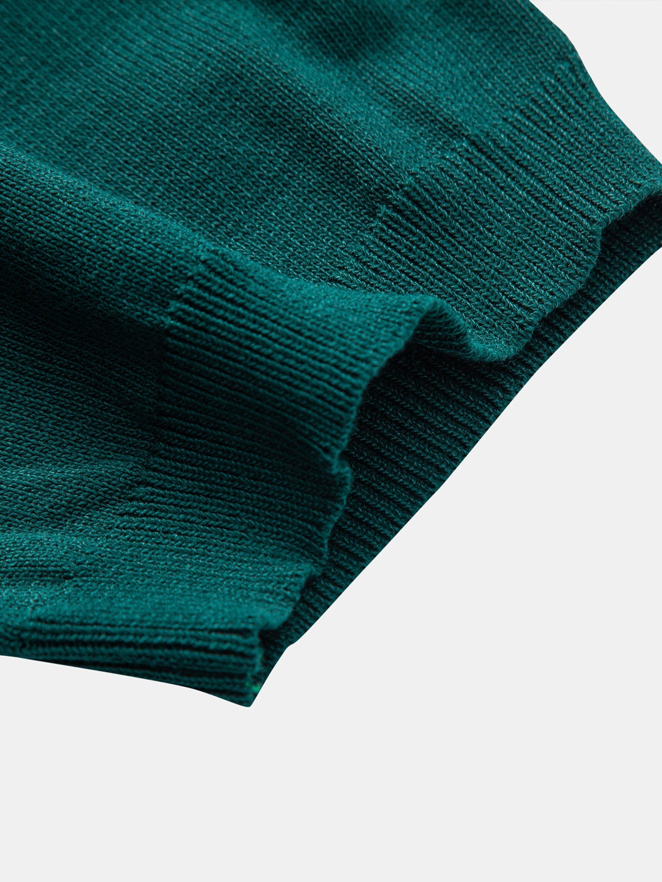 Stripe Knit Zip Up Polo Shirt & Cotton Chino Shorts