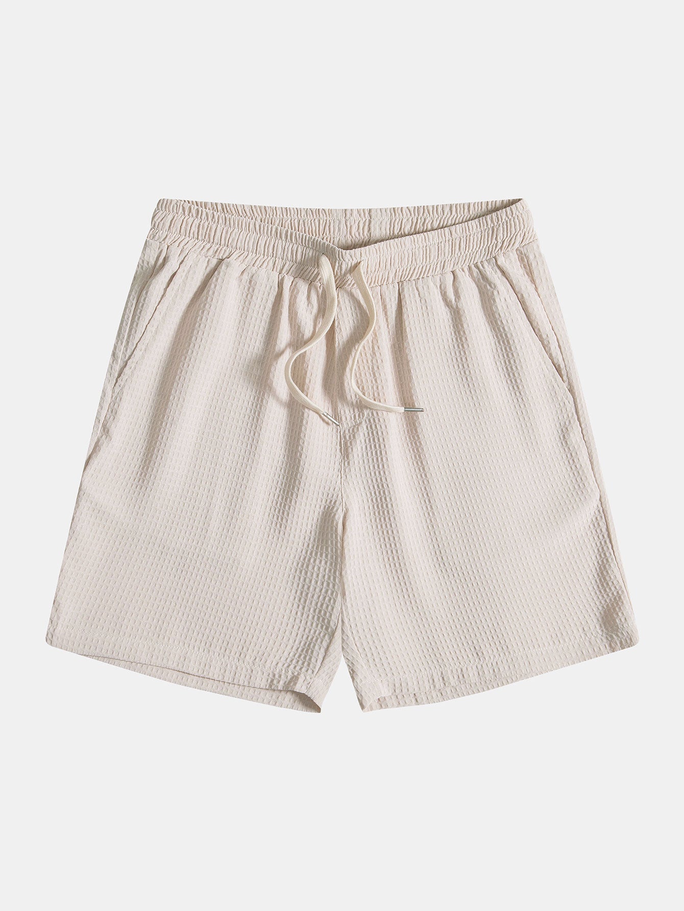 Knitted Waffle Polo Shirt & Waffle Drawstring Shorts