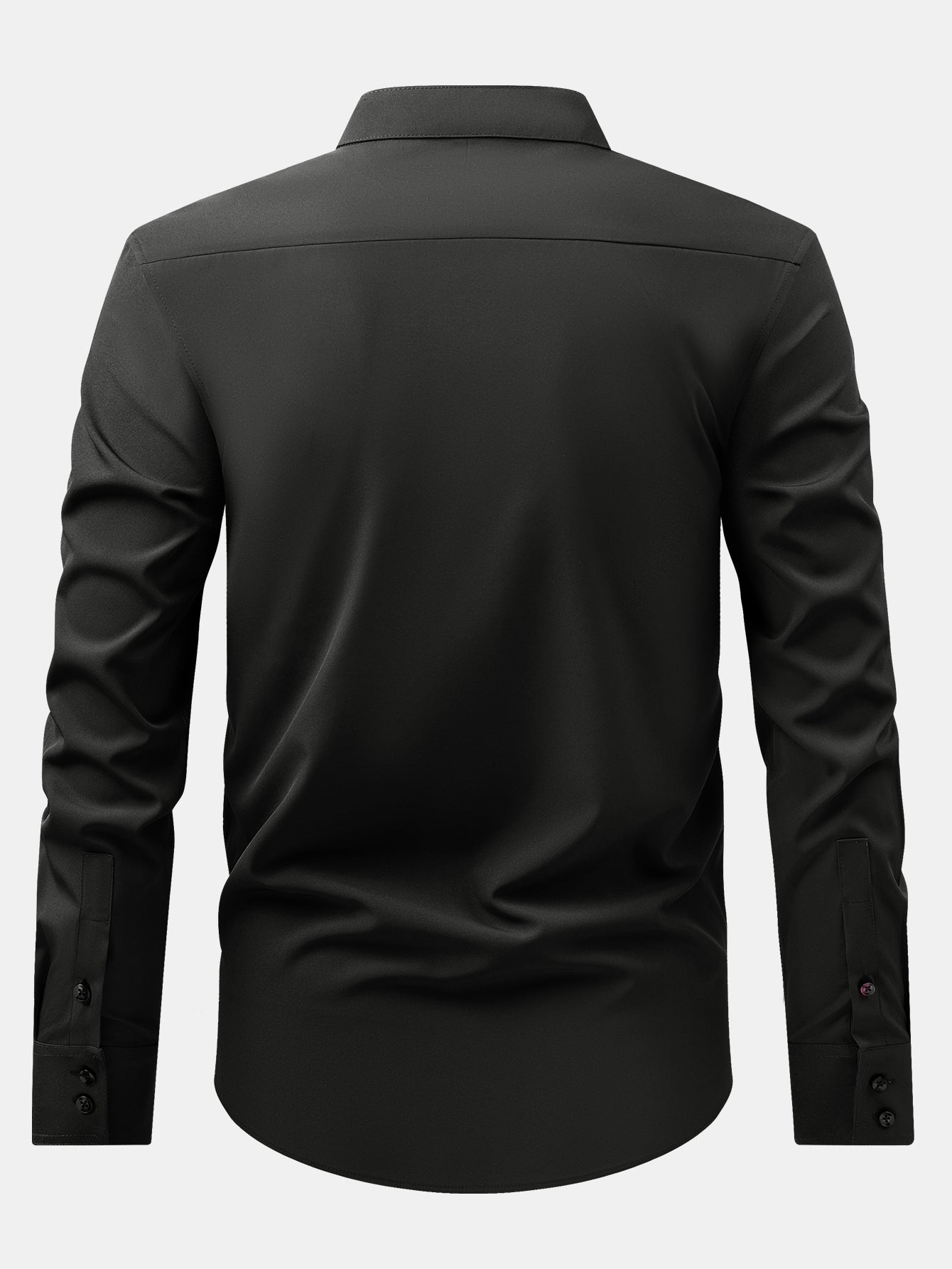 3 Pieces Non-Iron Hidden Placket Stand Collar Dress Shirt