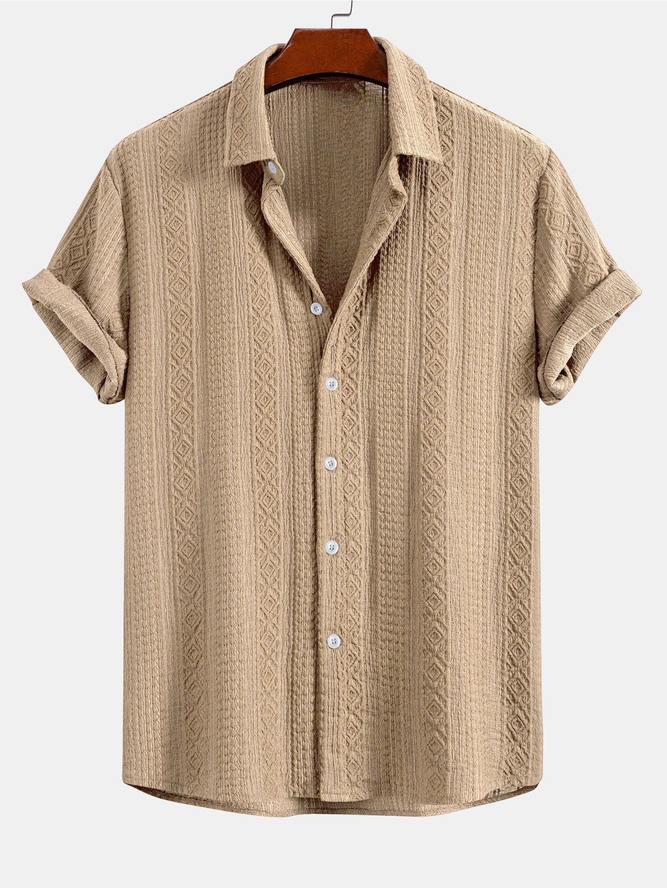 Geometry Jacquard Button Up Shirt