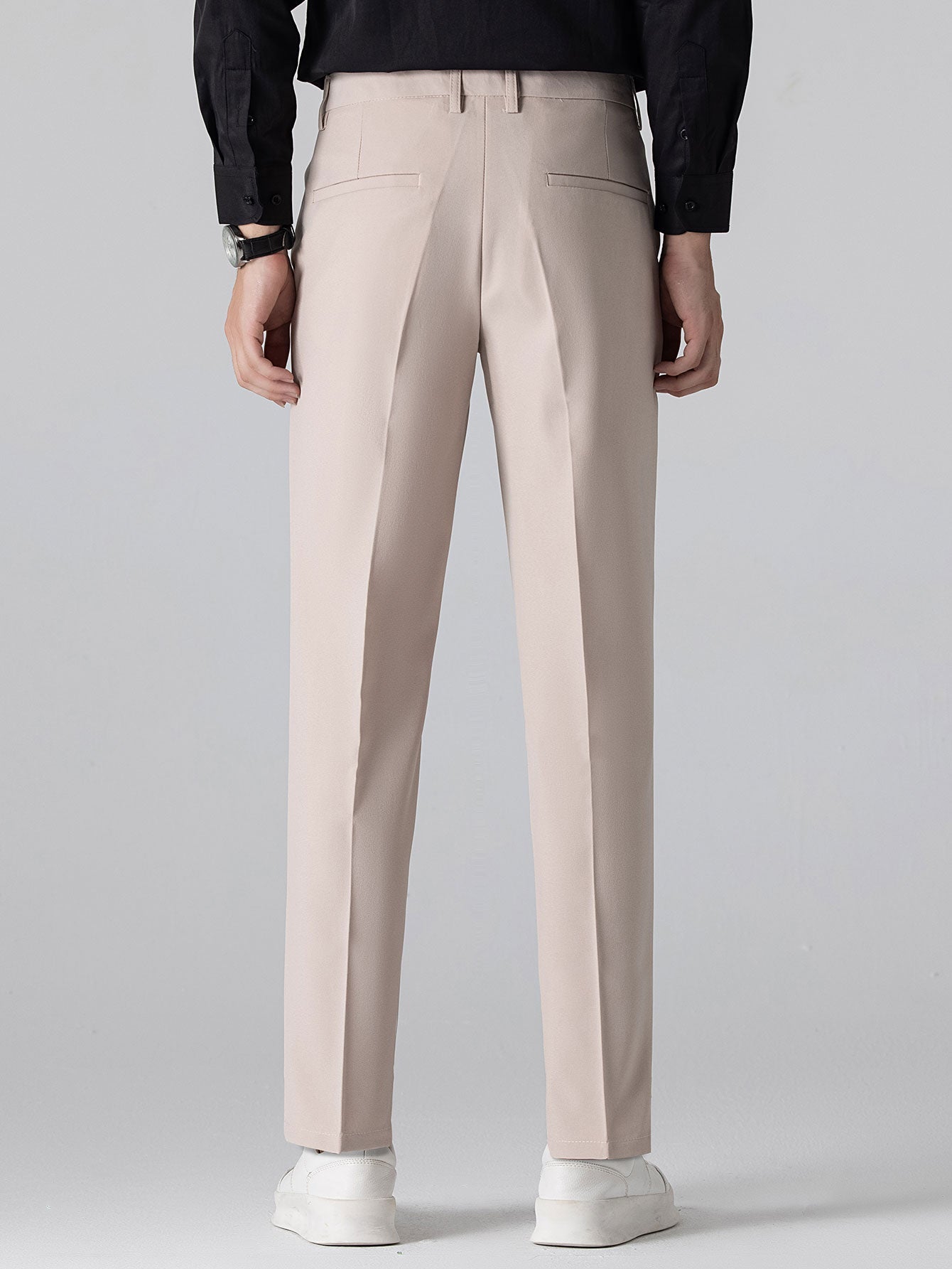 Waffle Johnny Collar Polo With Pocket & Slim Fit Tapered Trousers