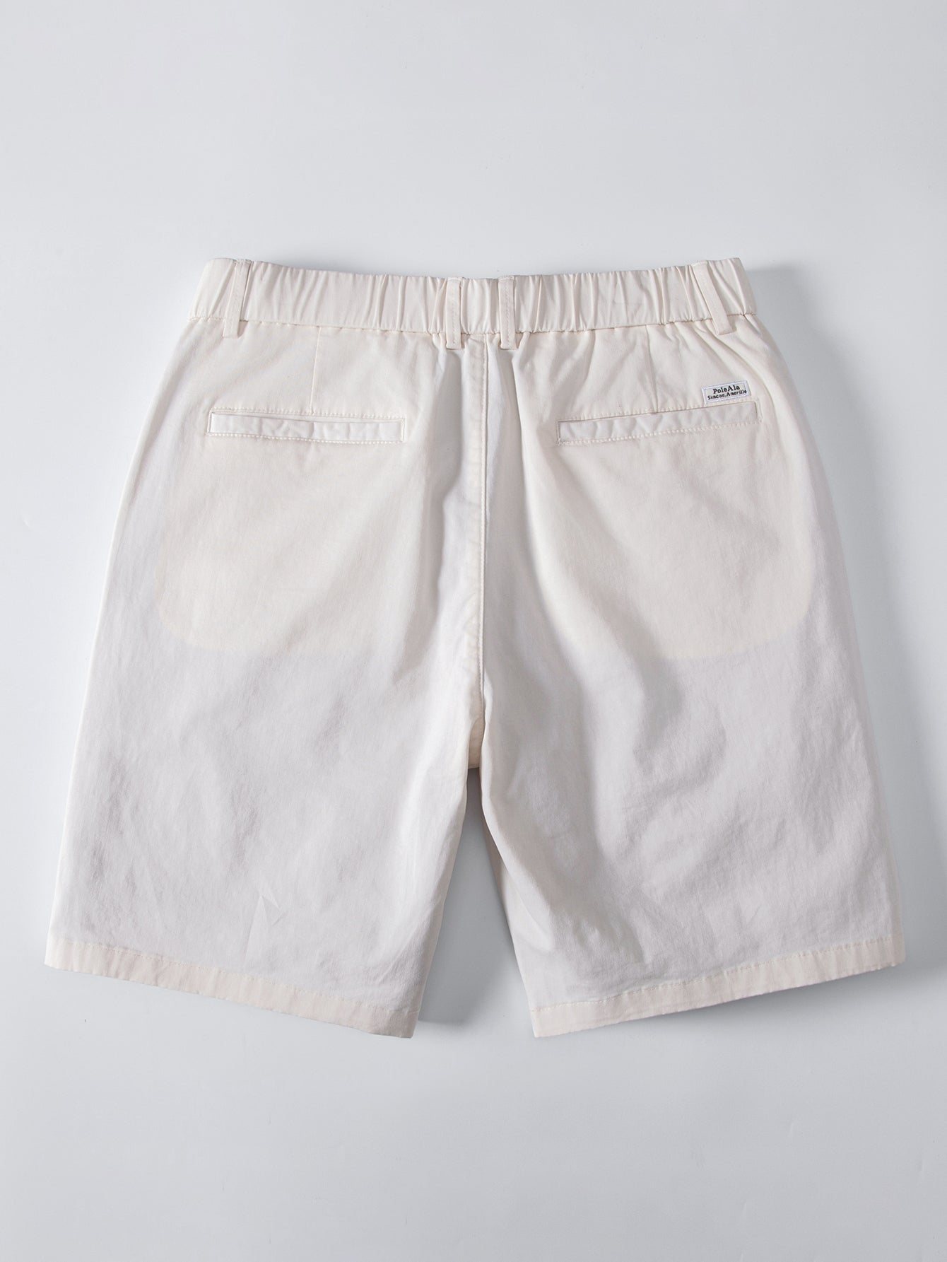 Striped Textured Knit Polo & Elastic Waist Chino Shorts