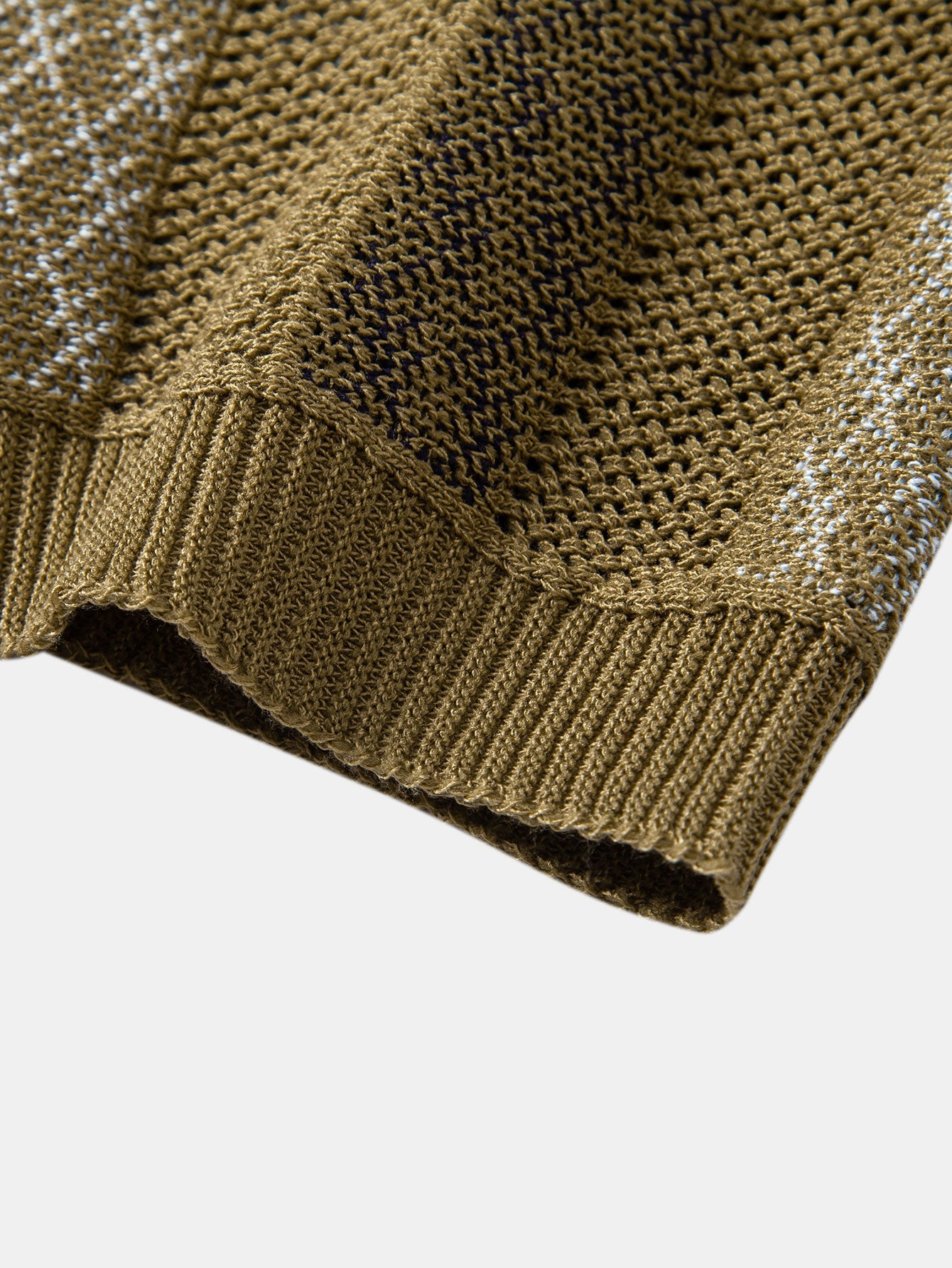 Striped Textured Knit Polo
