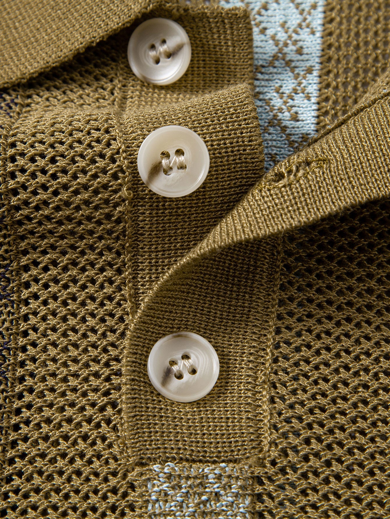 Striped Textured Knit Polo