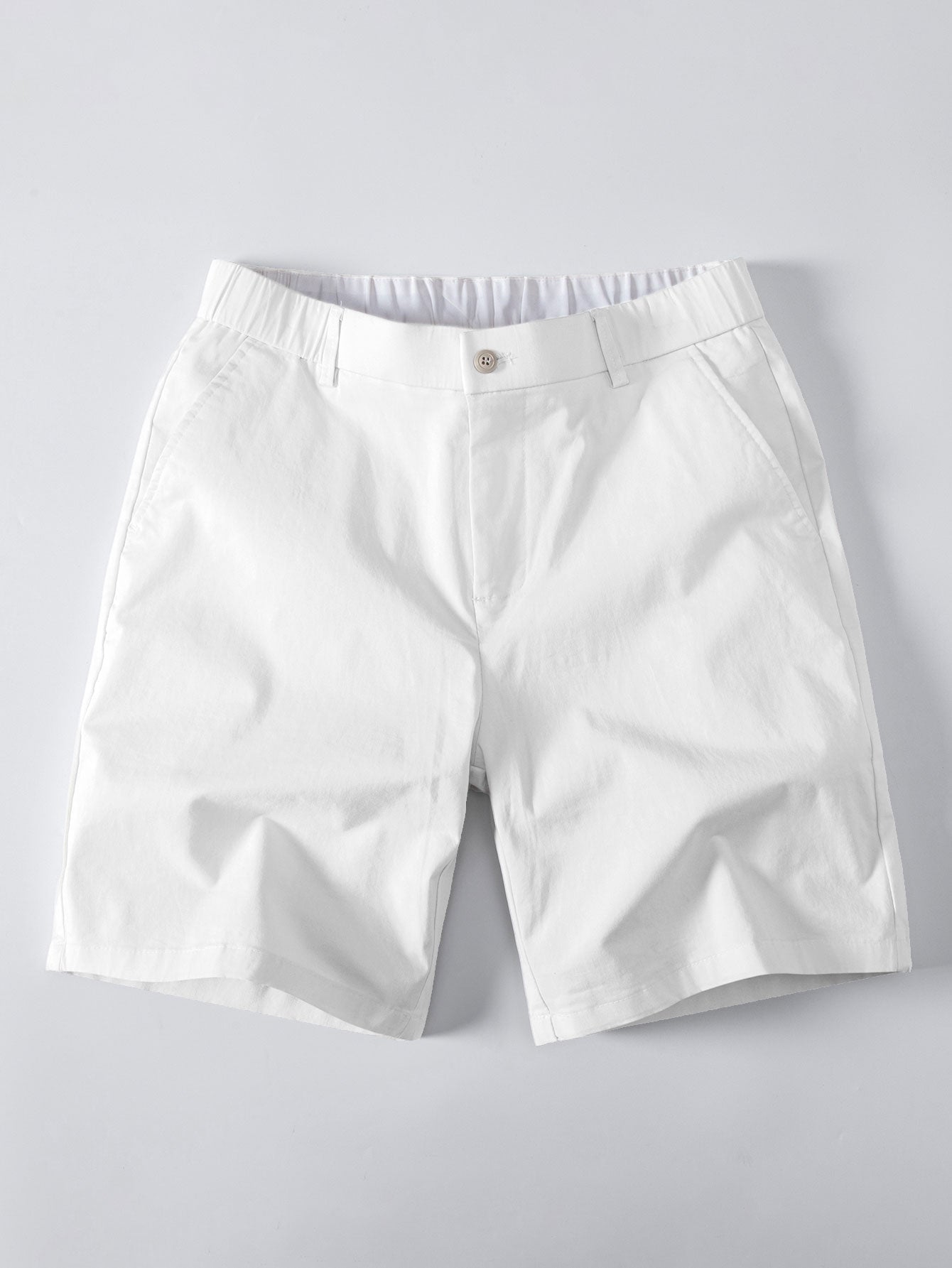Elastic Waist Chino Shorts