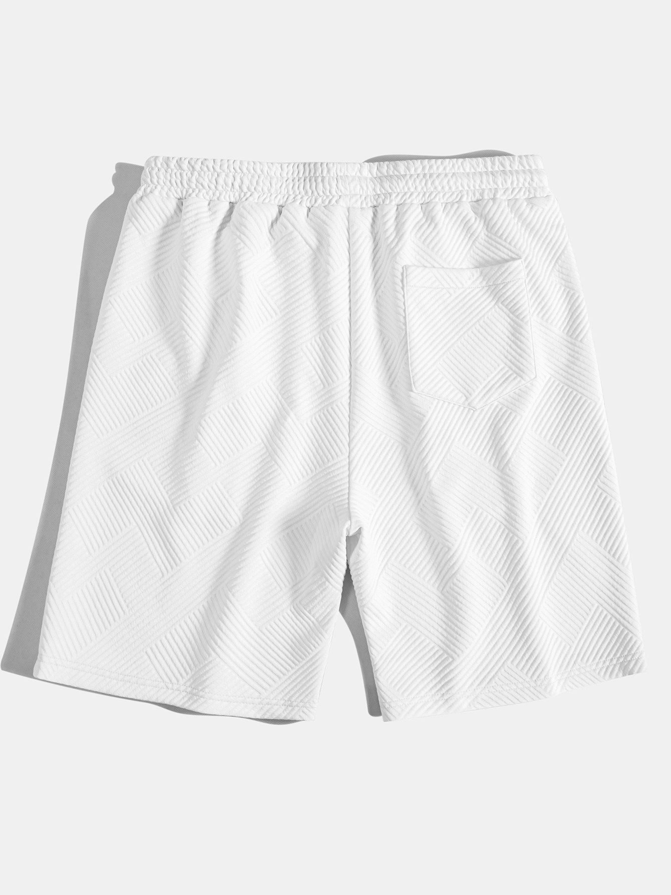 3 Pieces Striped Jacquard Drawstring Shorts
