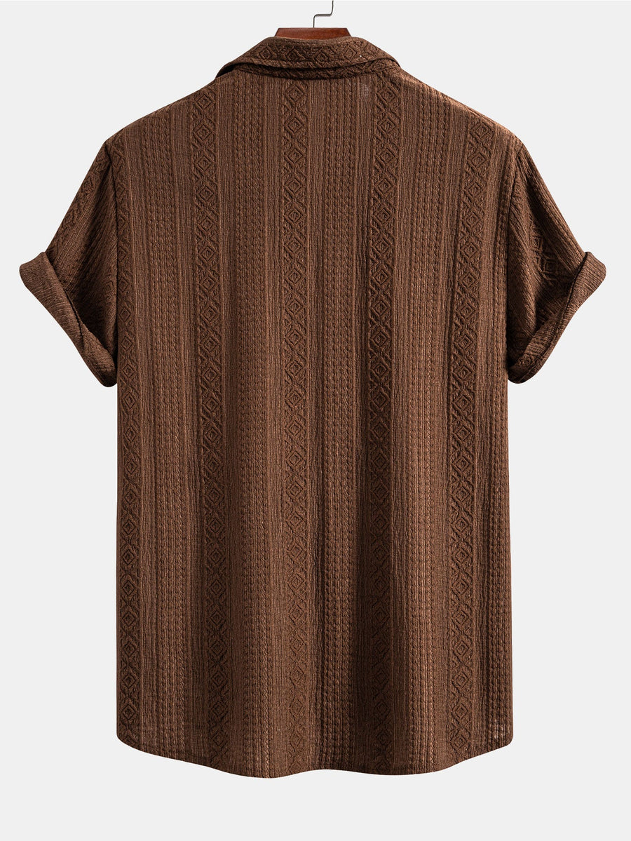 Geometry Jacquard Button Up Shirt