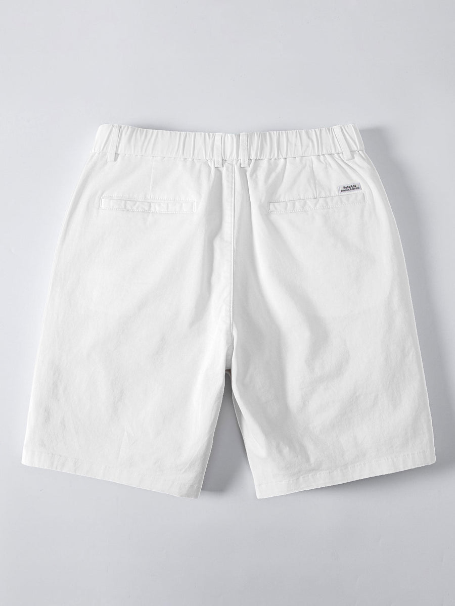Elastic Waist Chino Shorts