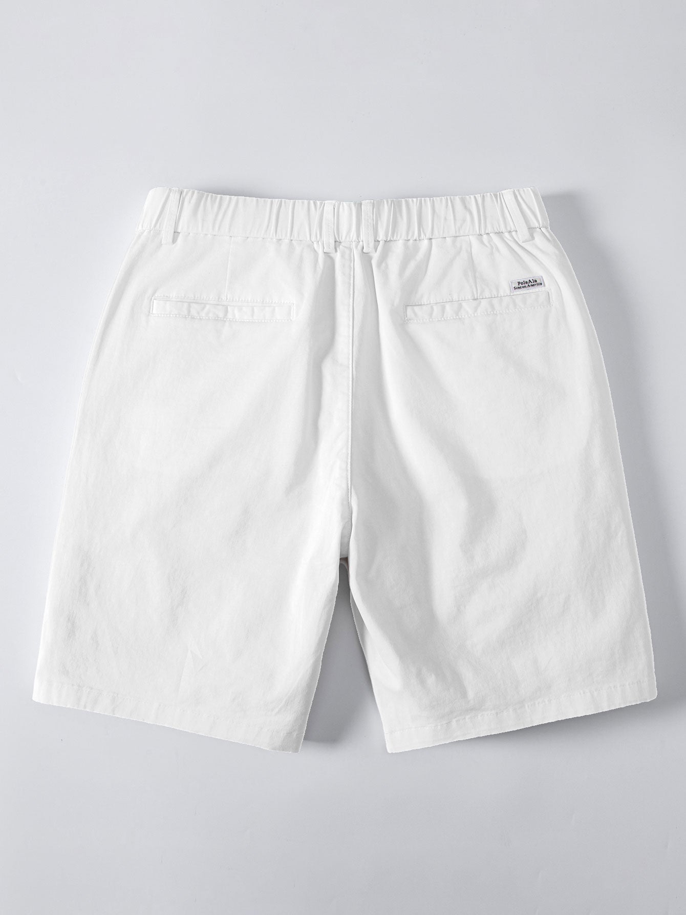Striped Textured Knit Polo & Elastic Waist Chino Shorts