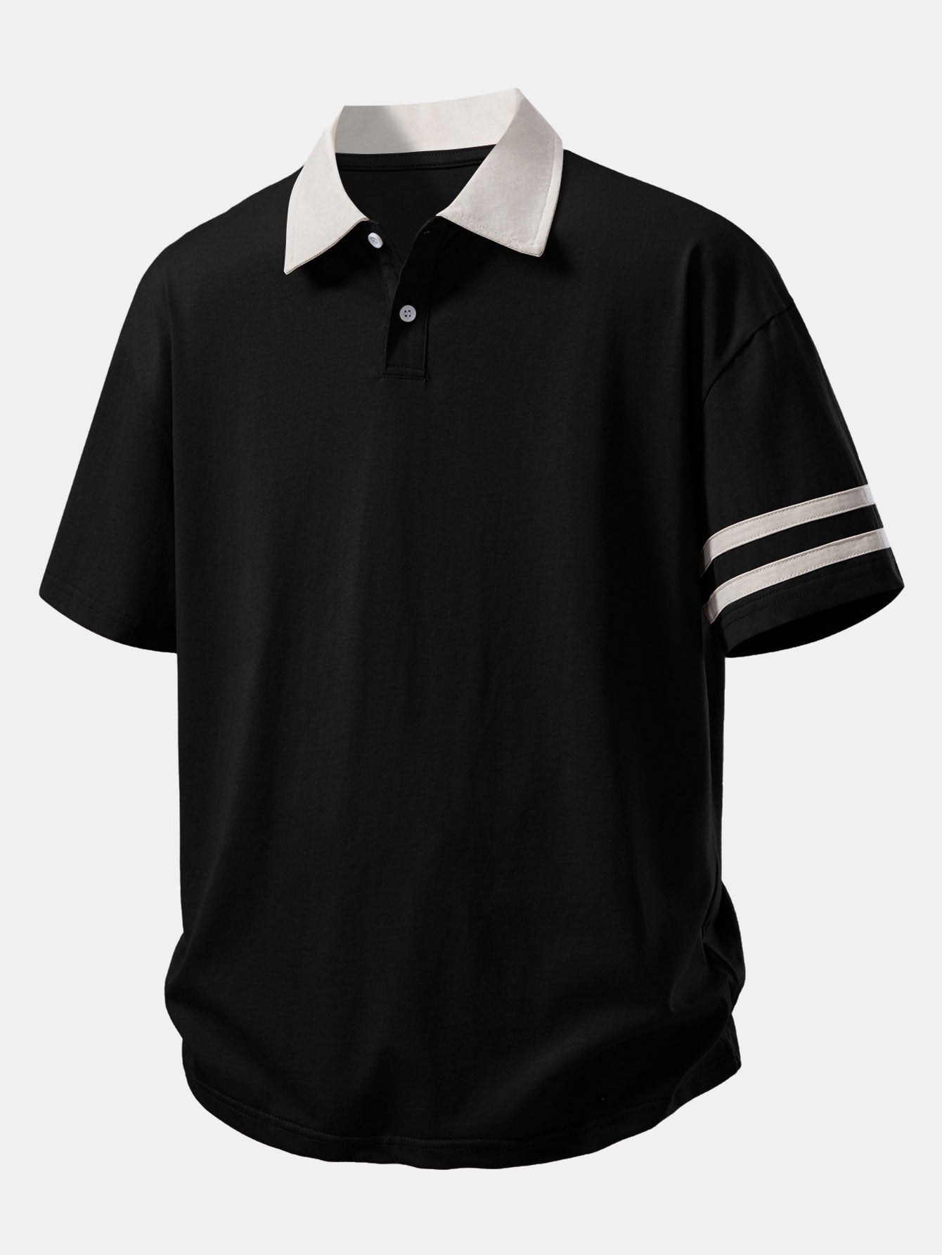 Relax Fit Contrast Collar Polo Shirt & Corduroy 7" Shorts