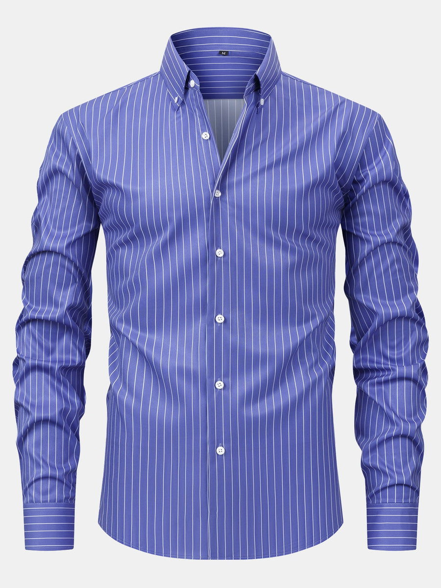 Long Sleeve Stripe Button Up Shirt