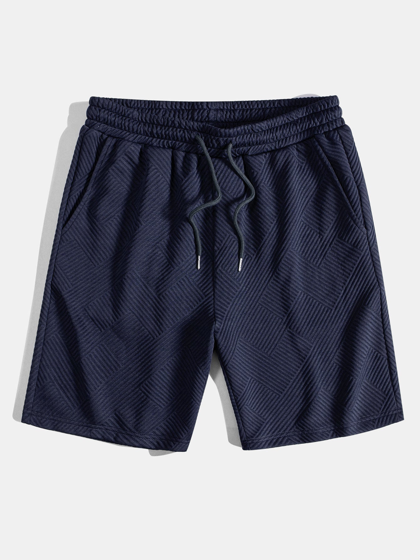 3 Pieces Striped Jacquard Drawstring Shorts