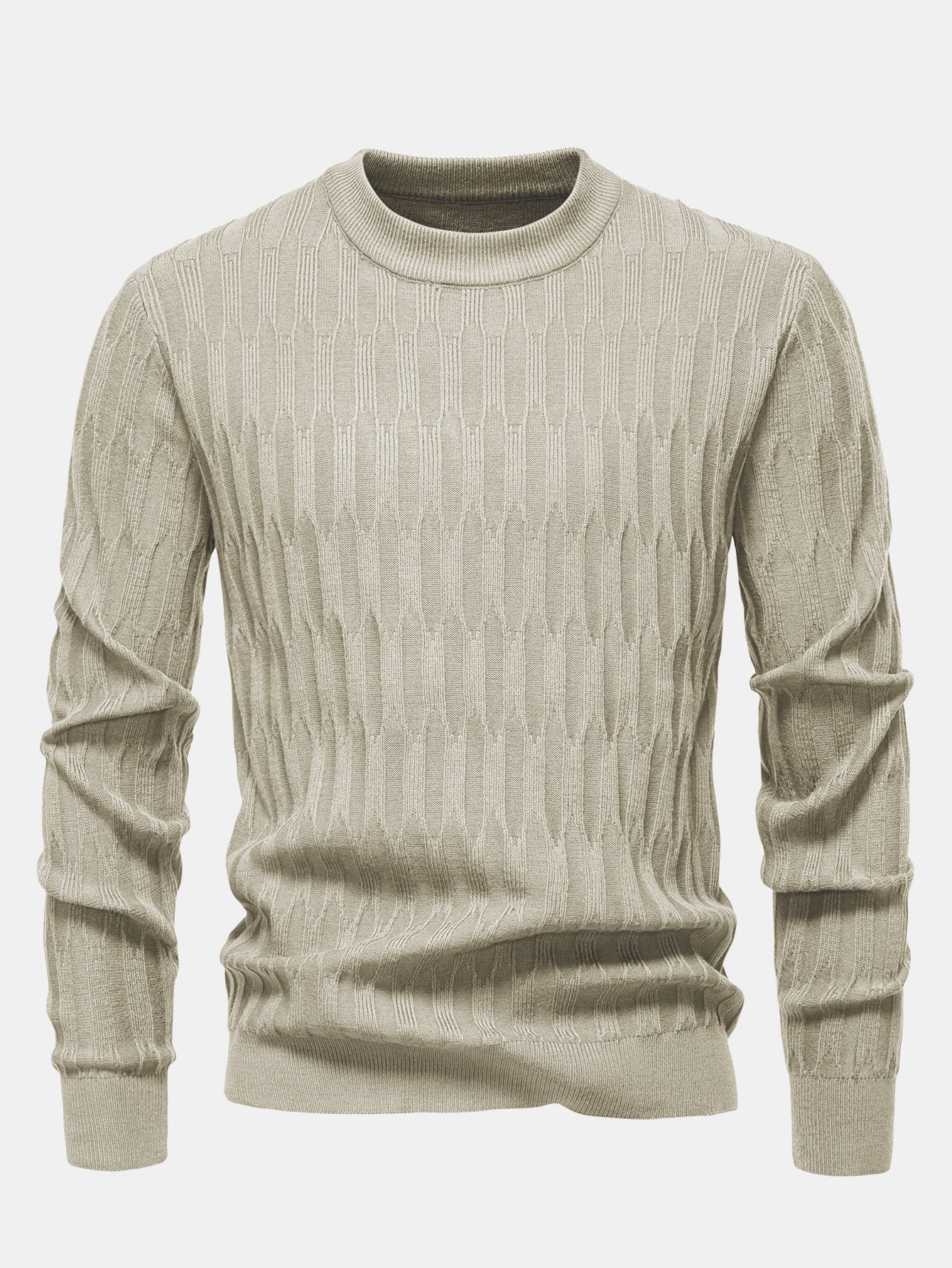 Textured Crew Neck Sweater