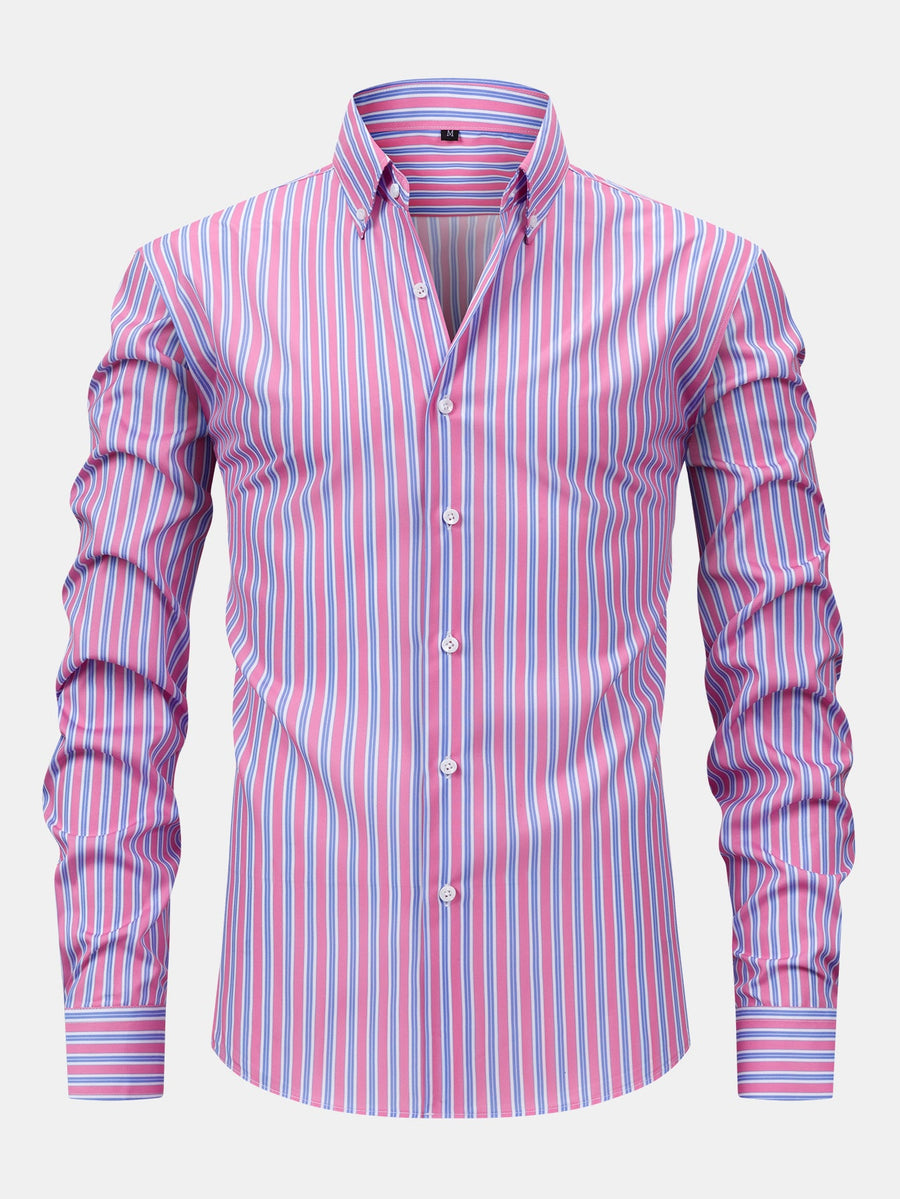 Long Sleeve Stripe Button Up Shirt