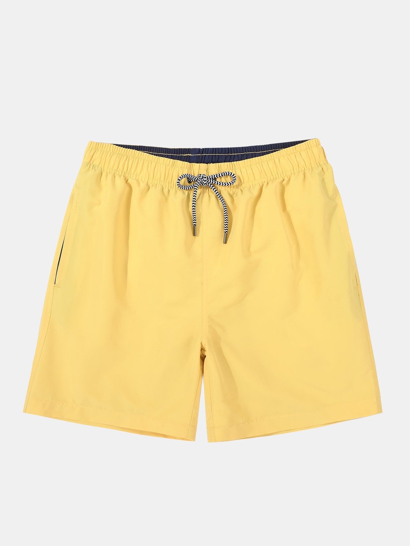 3 Pieces Contrast Waistband Swim Shorts