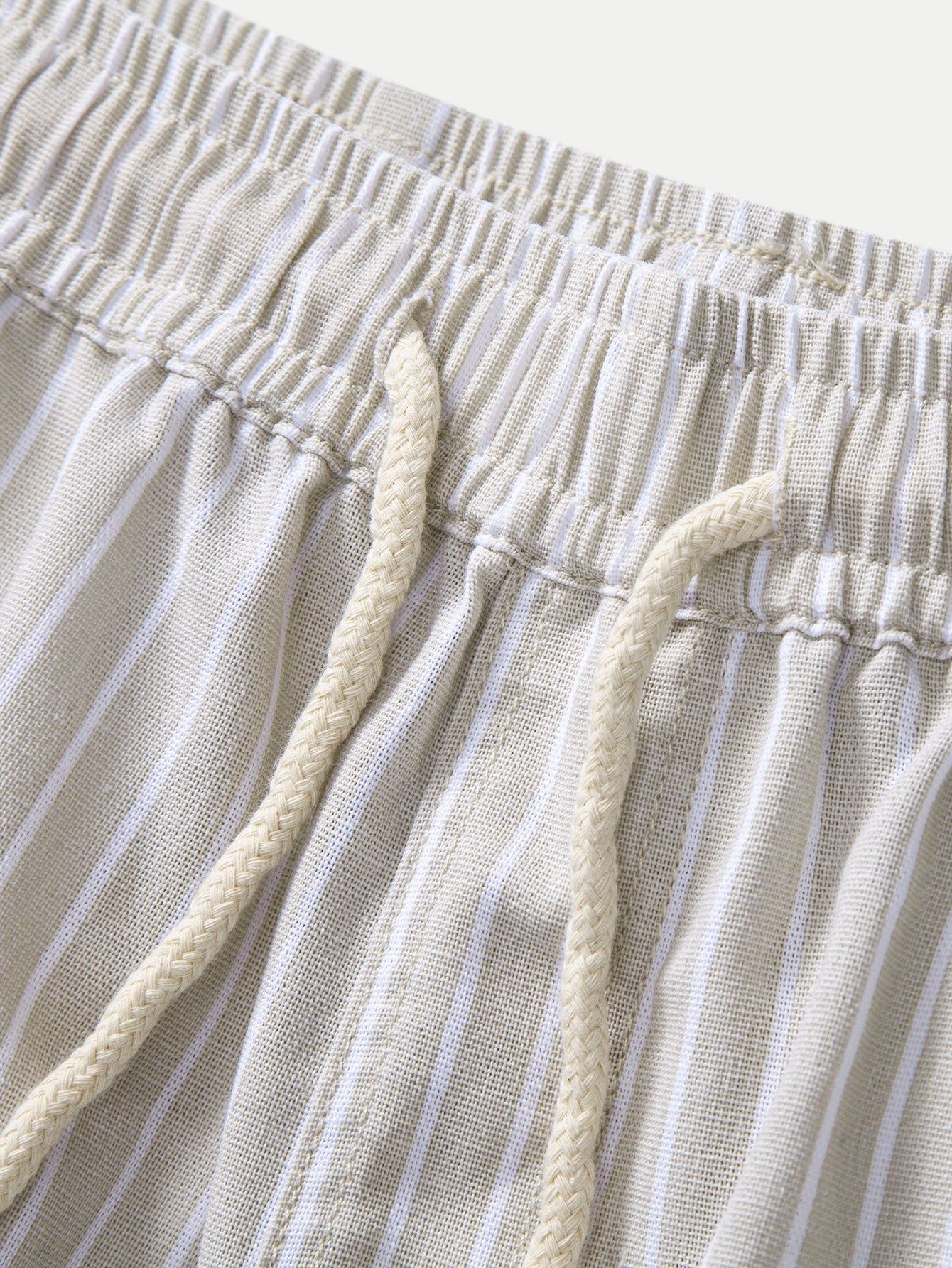 Stripe Straight Leg Linen Trousers