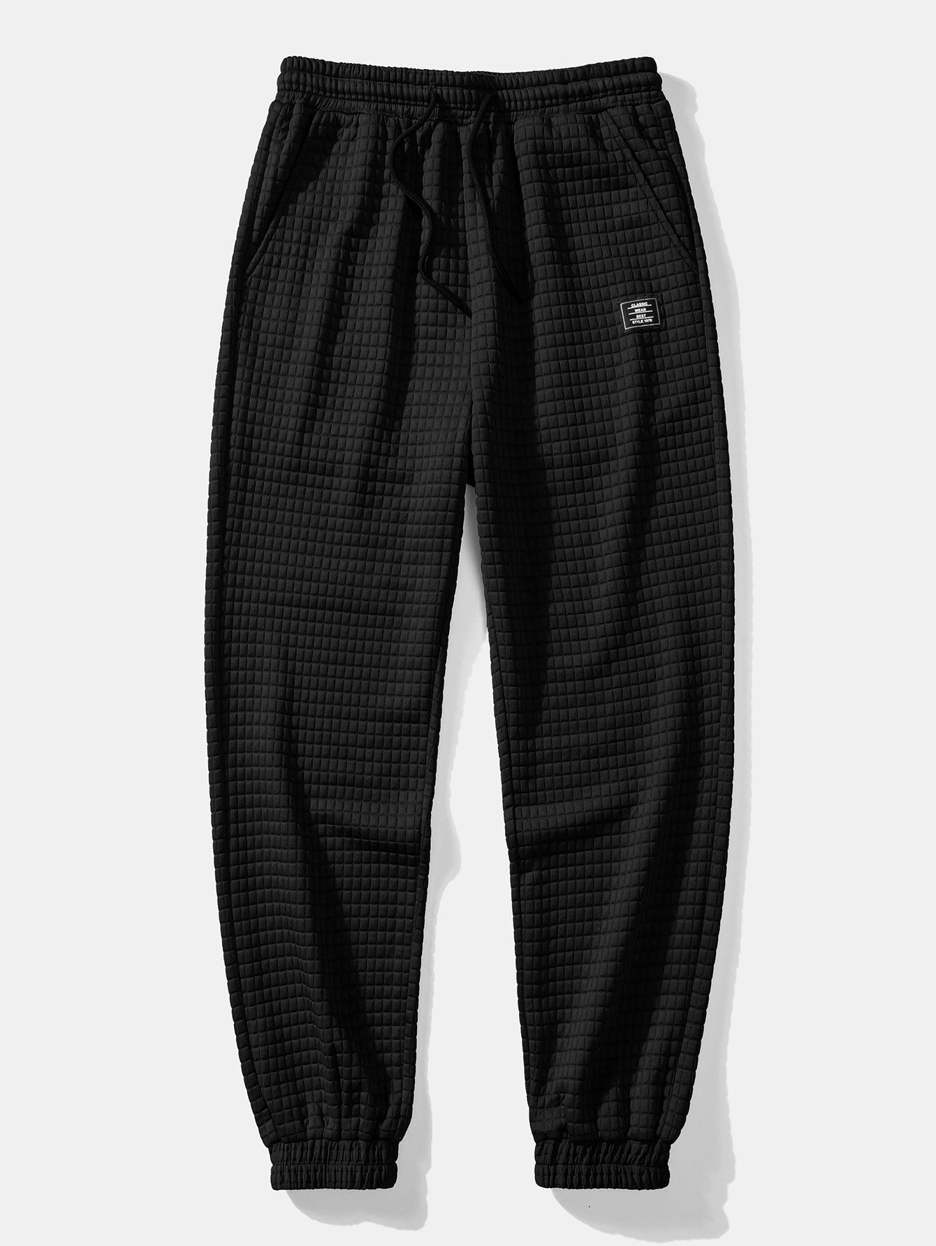Short Sleeve Waffle Shirt & Drawstring Waffle Jogger Pants