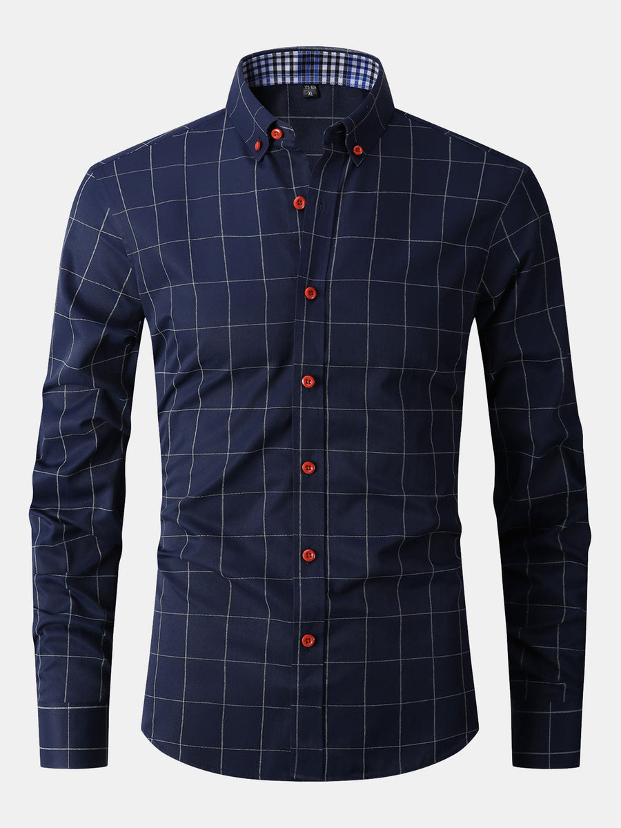Long Sleeve Plaid Button Up Shirt