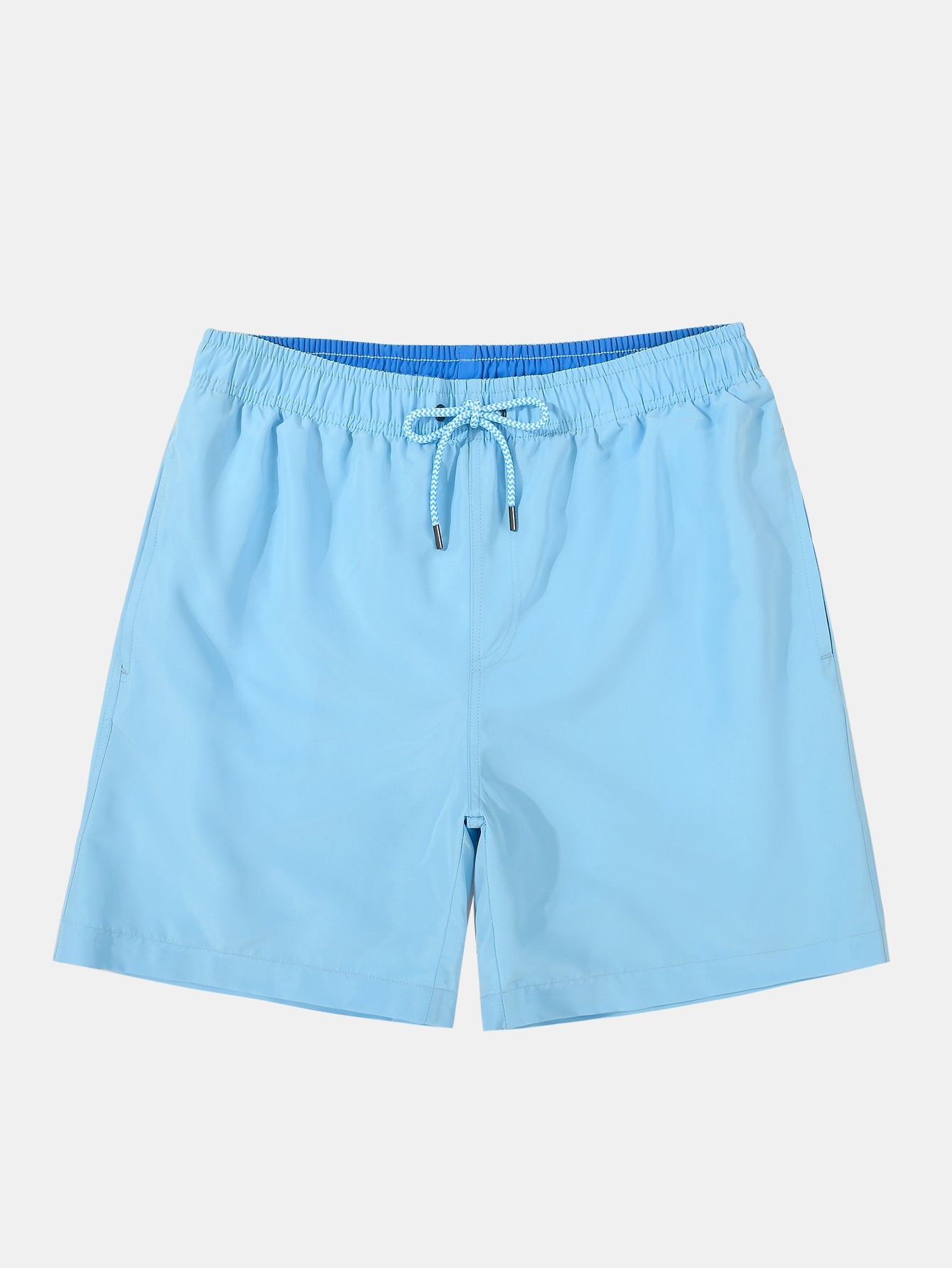 3 Pieces Contrast Waistband Swim Shorts