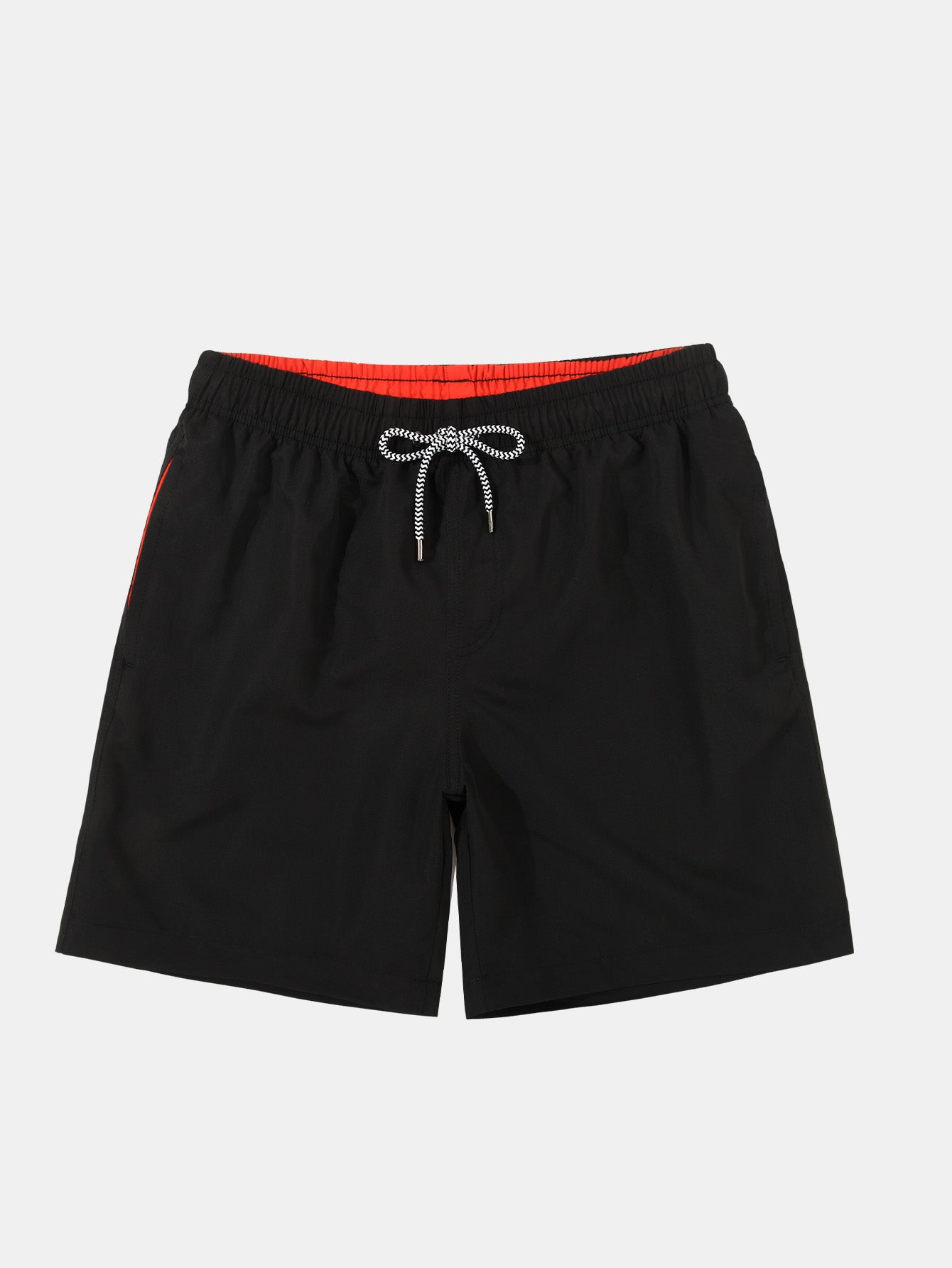3 Pieces Contrast Waistband Swim Shorts