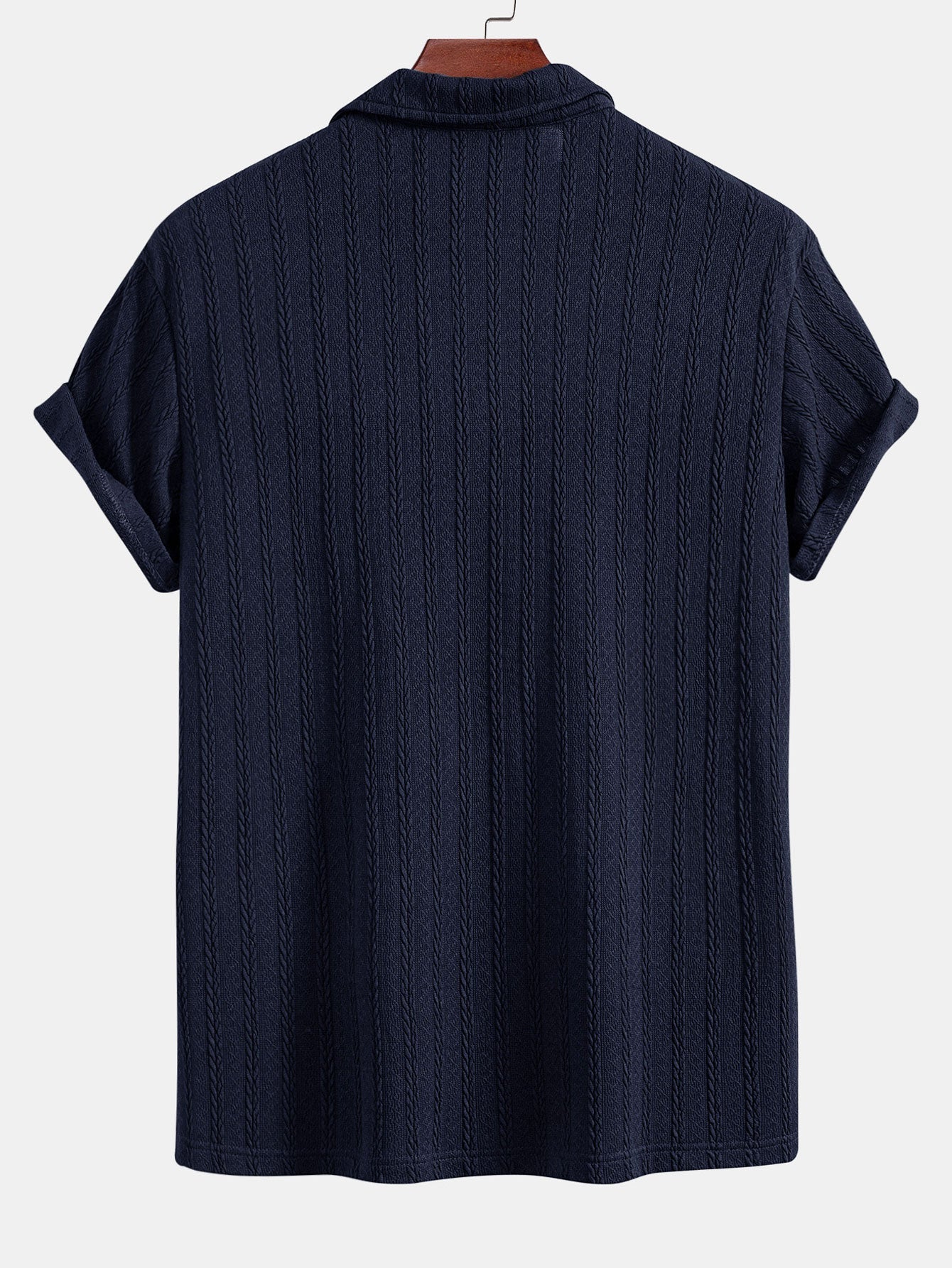 Twist Texture Knit Polo Shirt