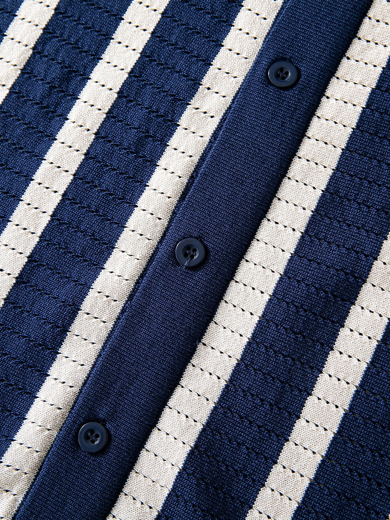 Stripe Button Up Knit Shirt