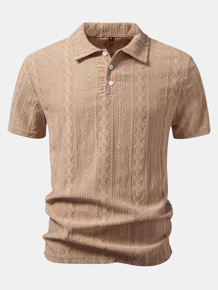 Geometric Jacquard Polo