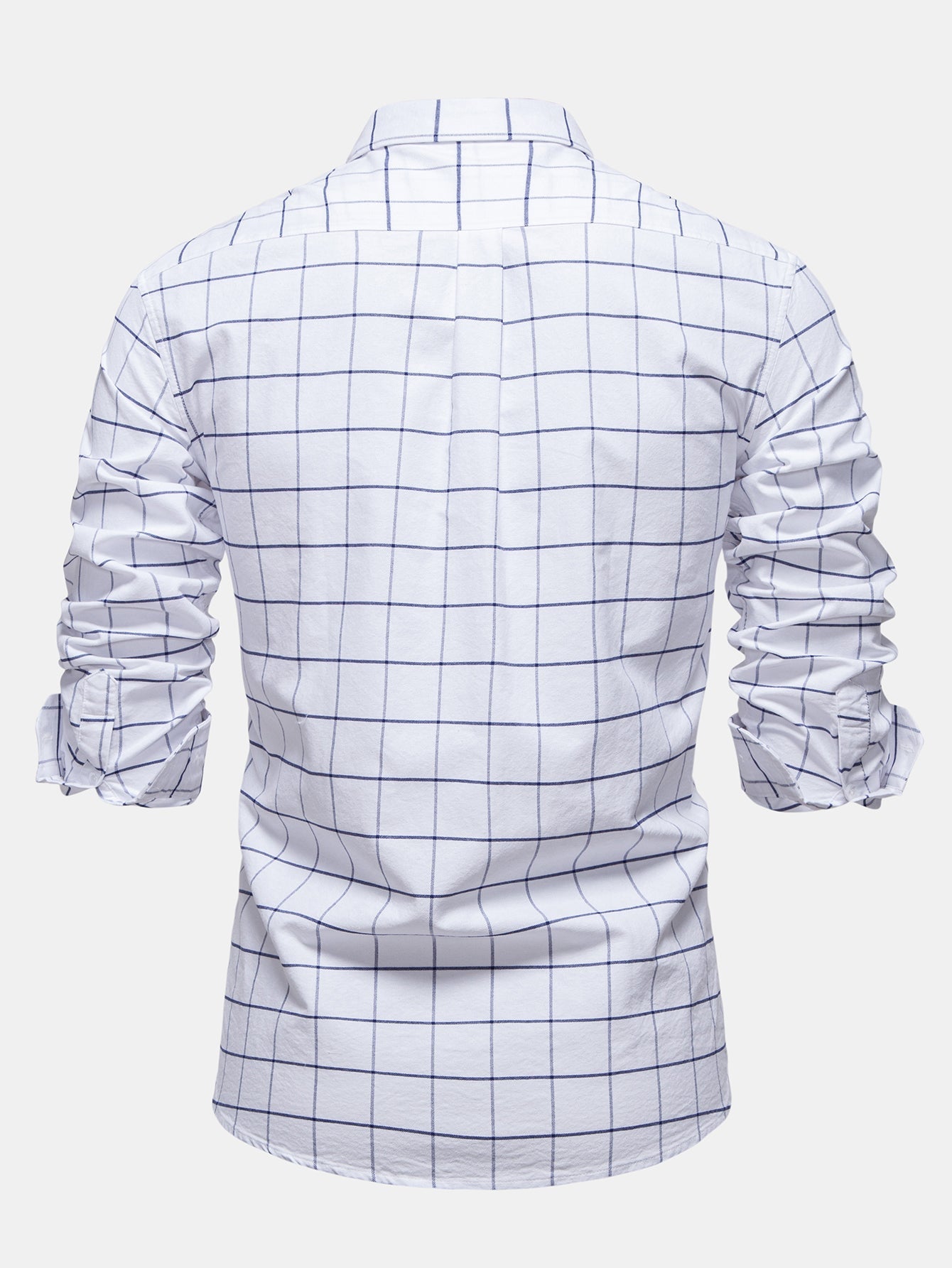Cowboy Embroidery Cotton Plaid Button Up Shirt