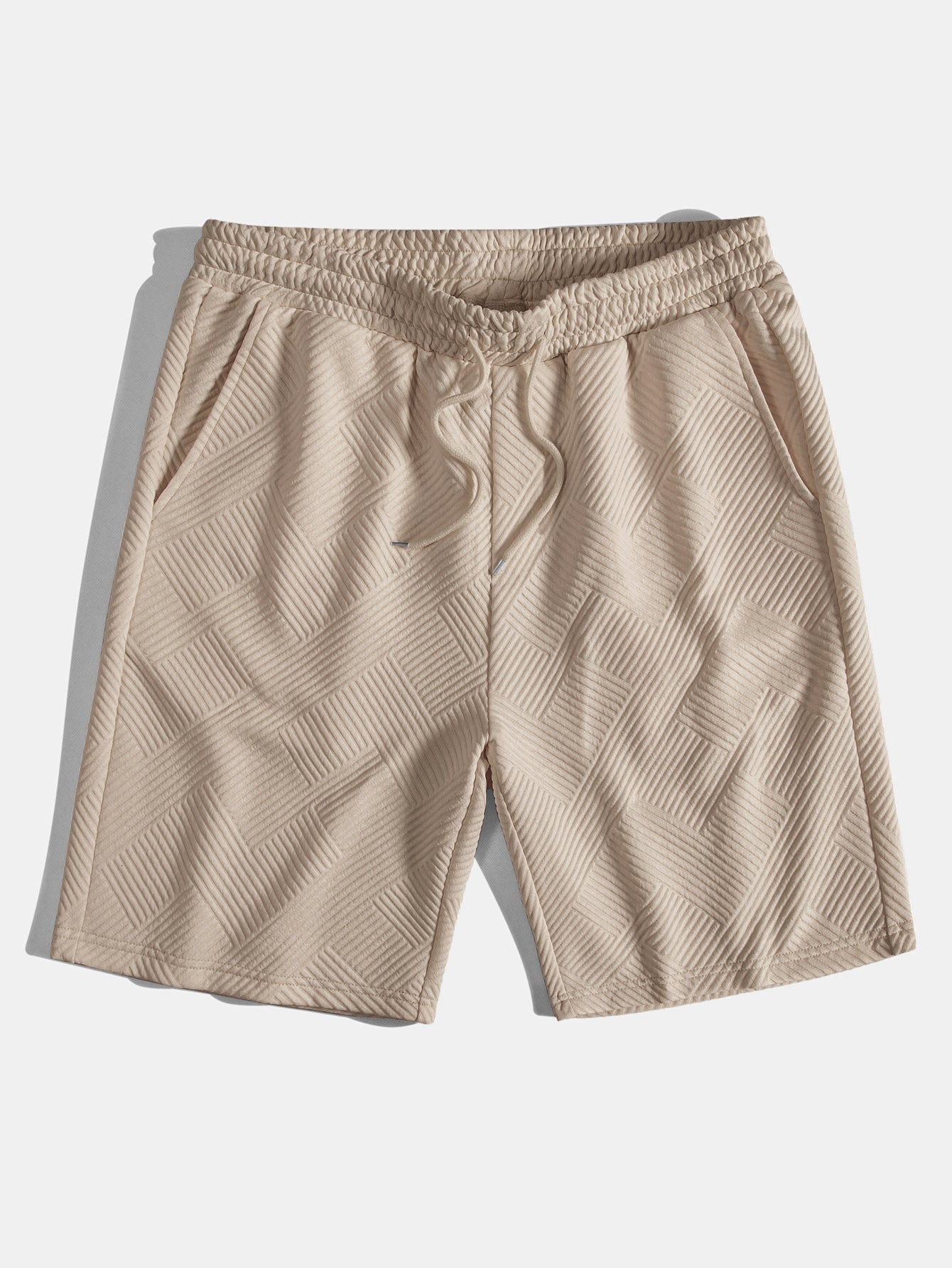3 Pieces Striped Jacquard Drawstring Shorts