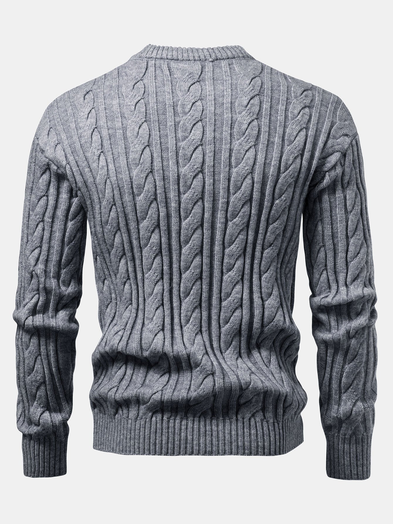 Twist Jacquard Crew Neck Sweater