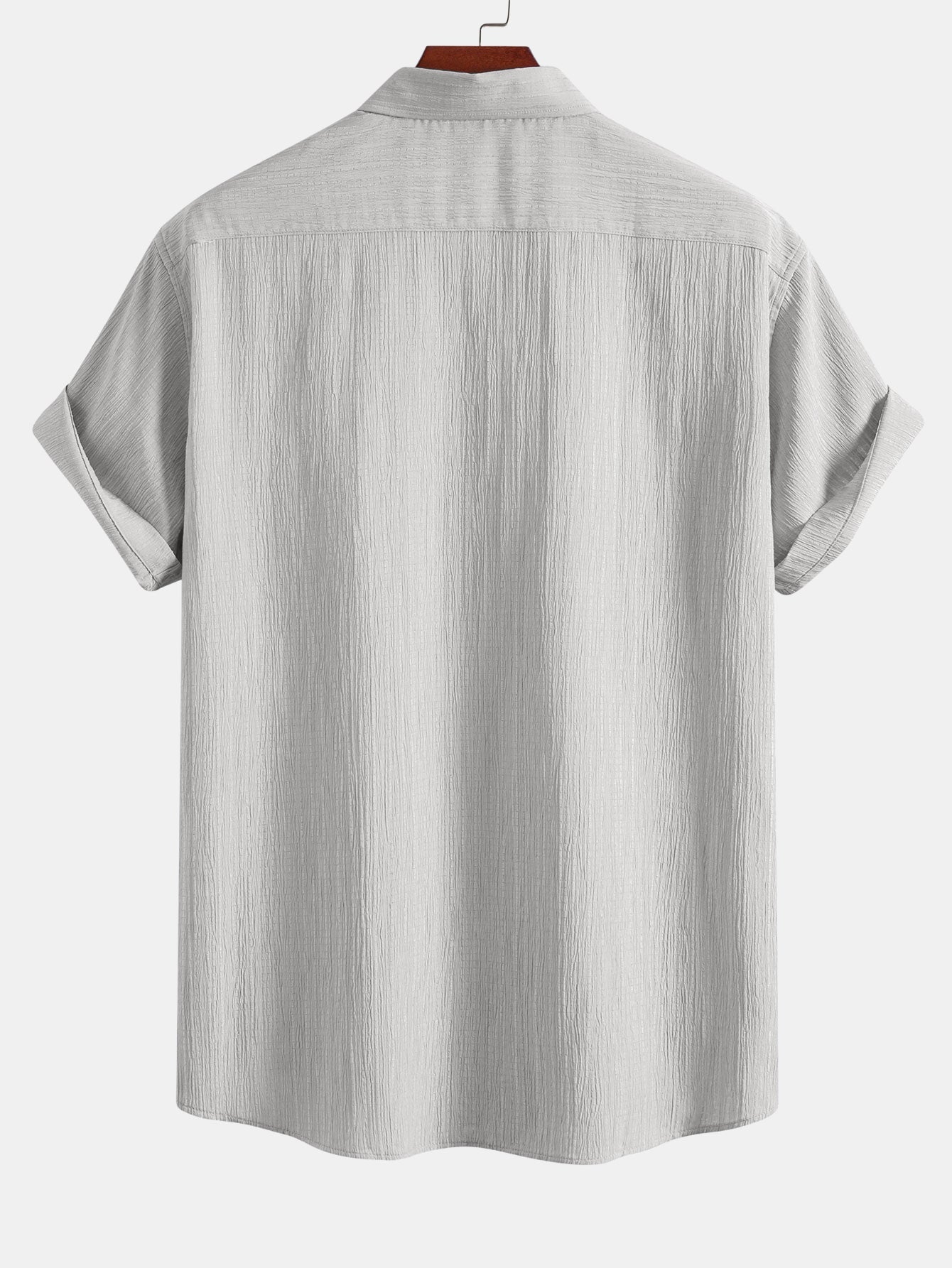 Crinkled Textured Button Down Shirt