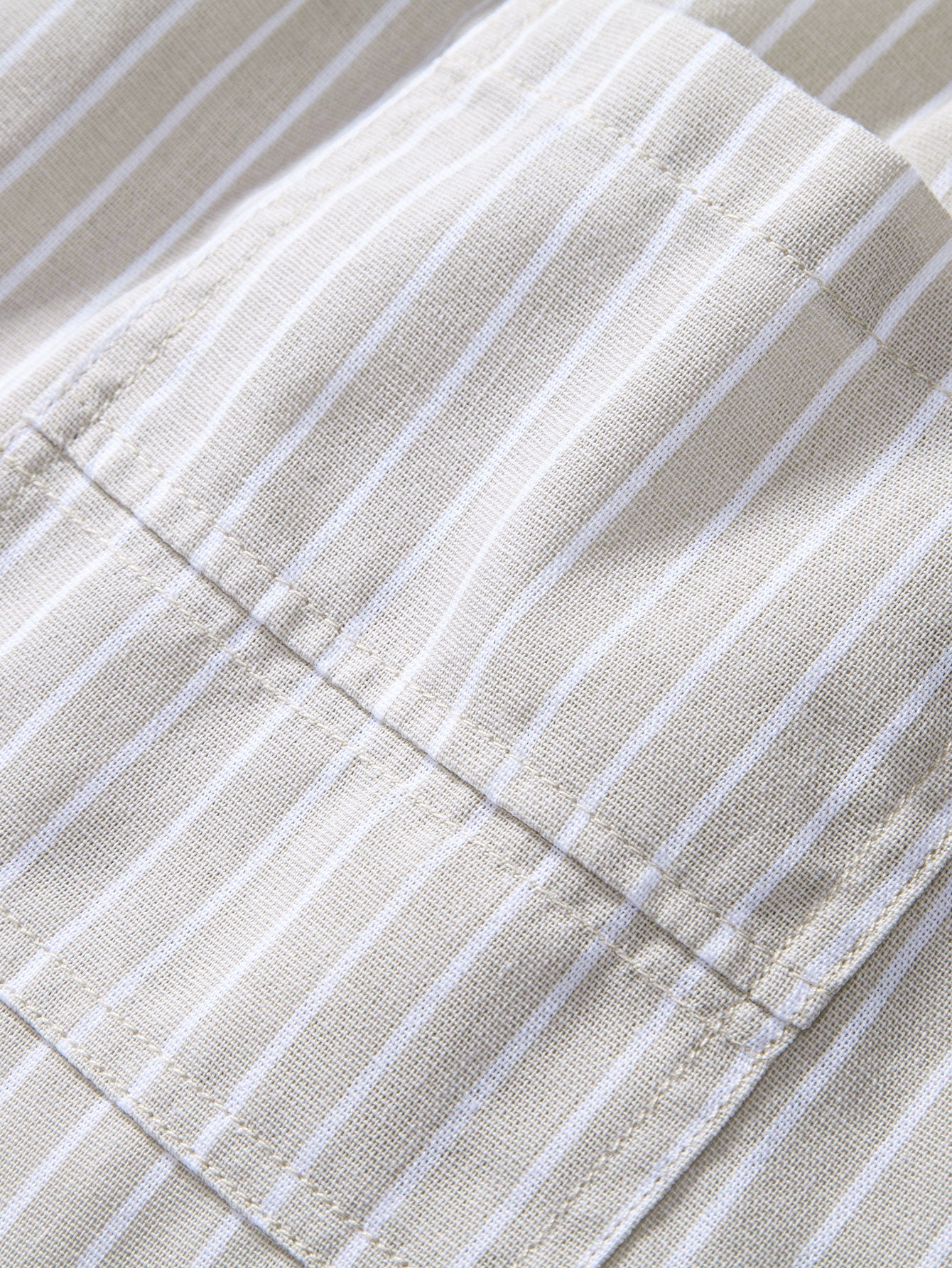 Stripe Straight Leg Linen Trousers
