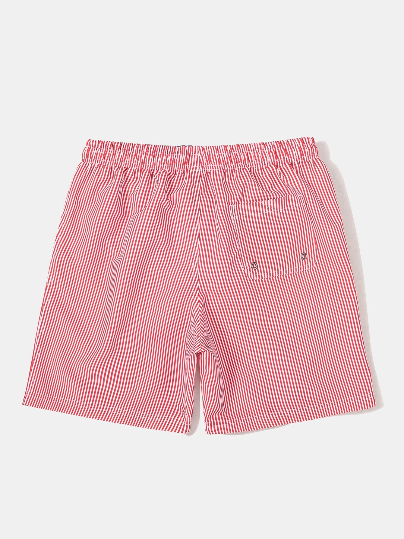 Vertical Striped Drawstring Swim Shorts