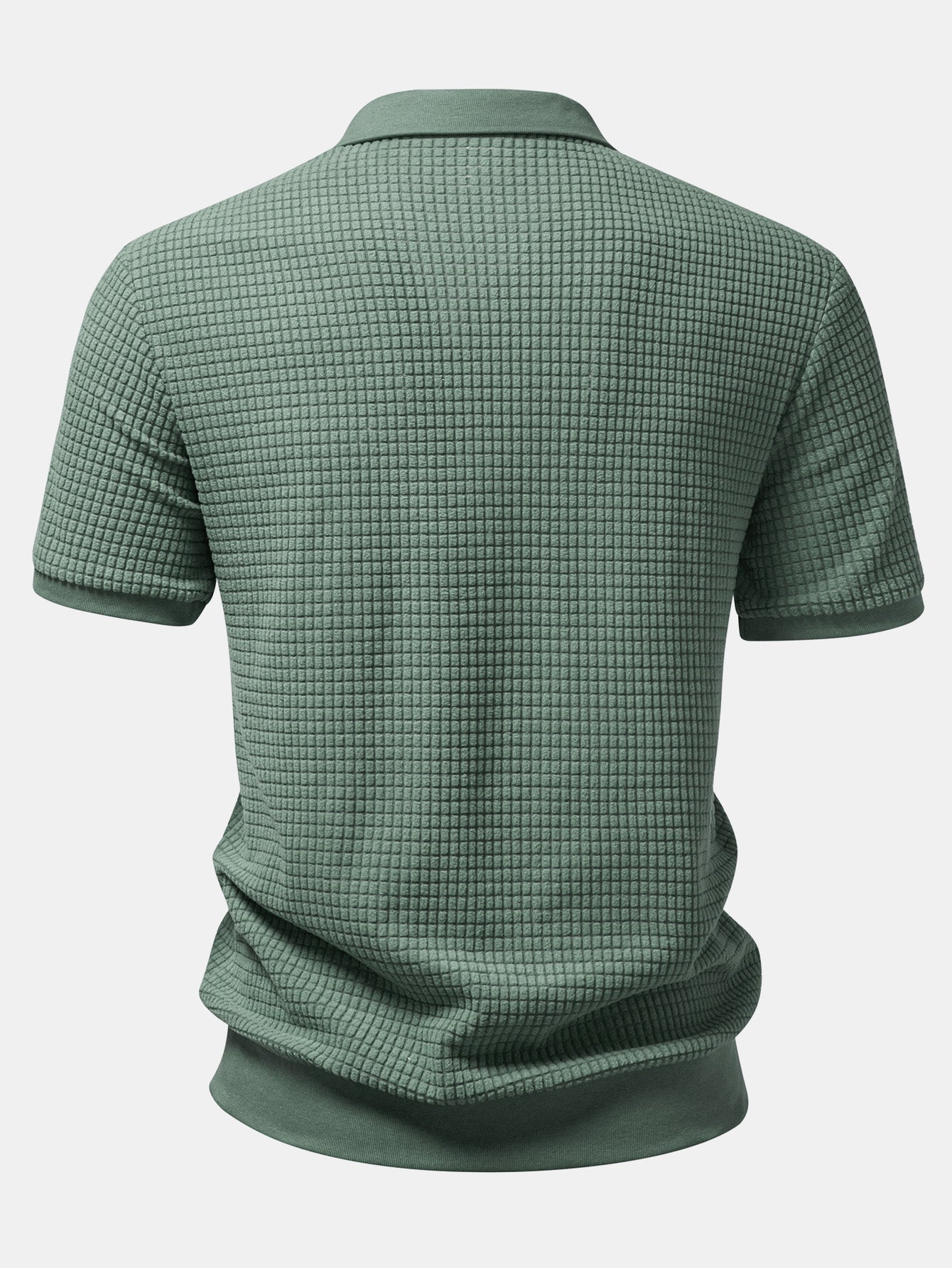 Waffle Button Up Knit Shirt