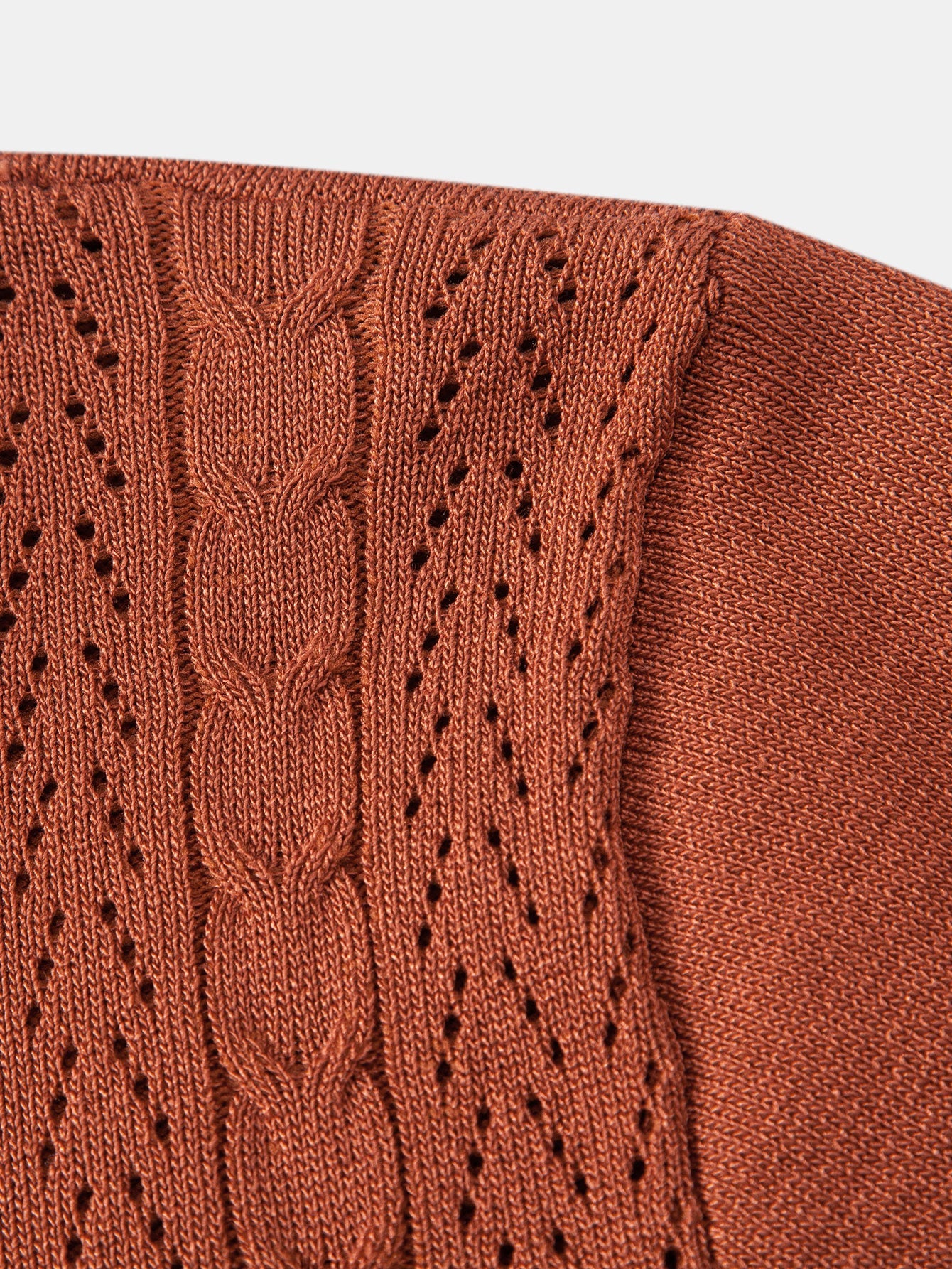 Twisted Jacquard Button Up Knit Shirt
