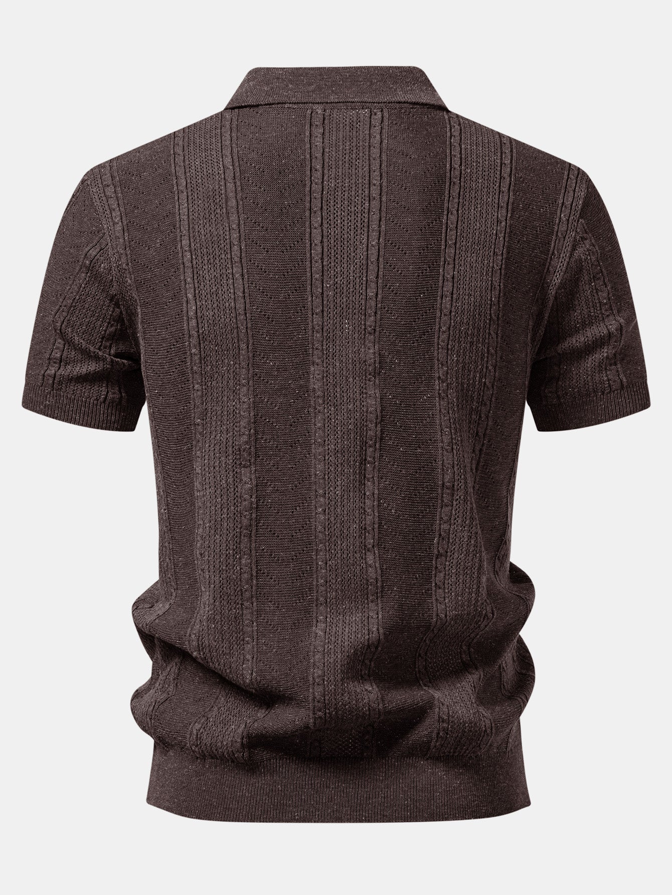 Linen Textured Knit Polo