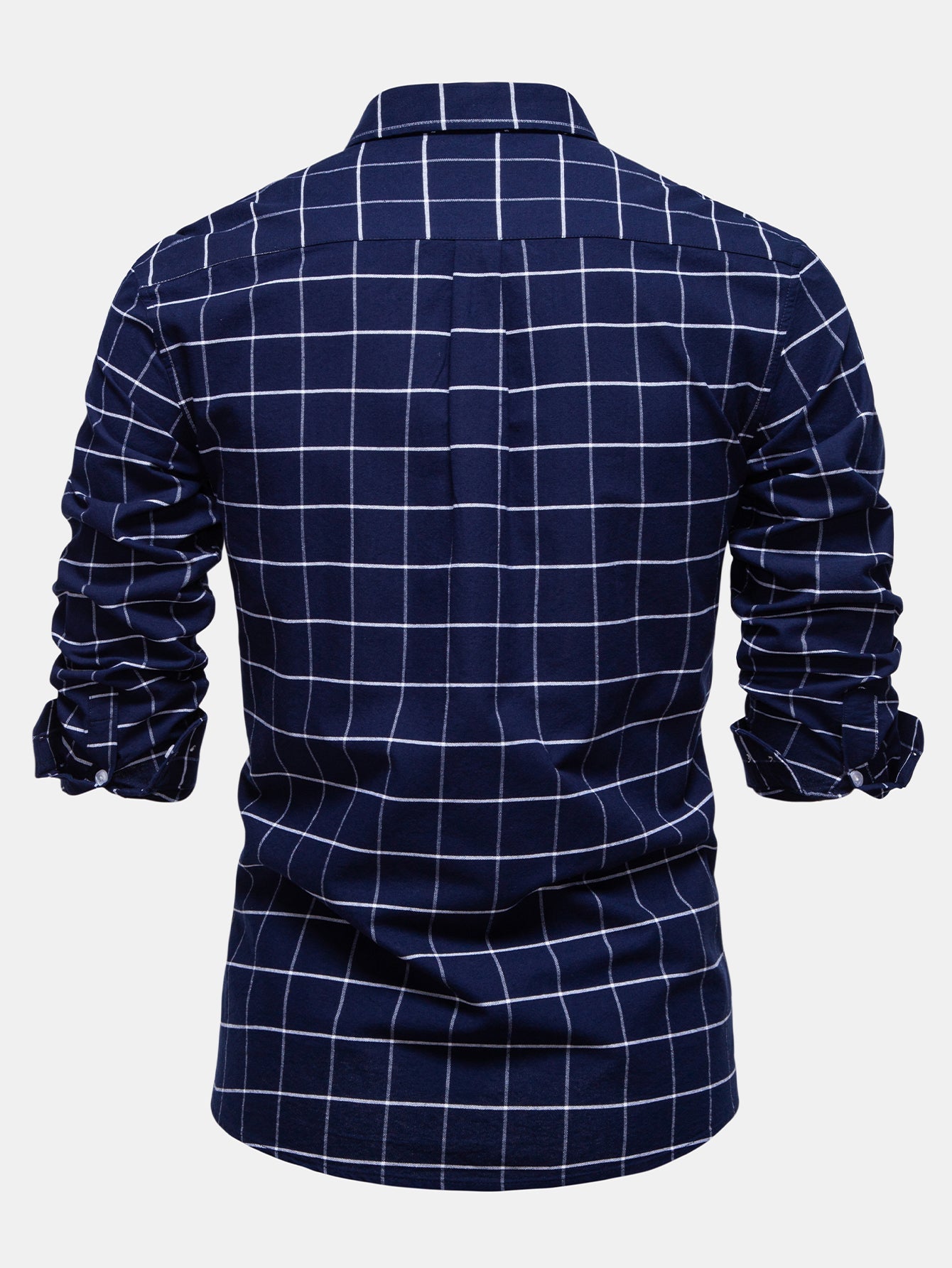 Cowboy Embroidery Cotton Plaid Button Up Shirt