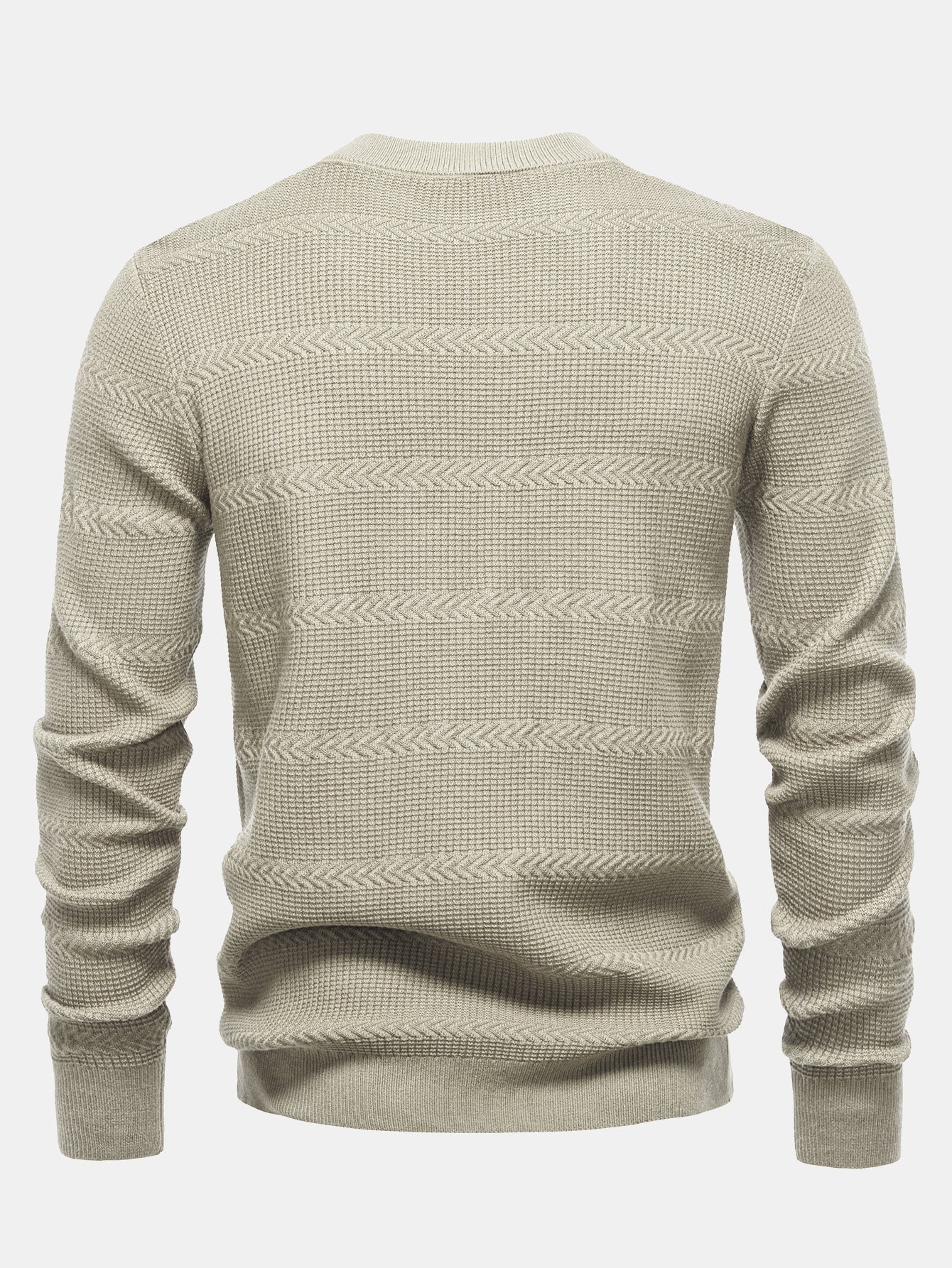Geometric Jacquard Crew Neck Sweater