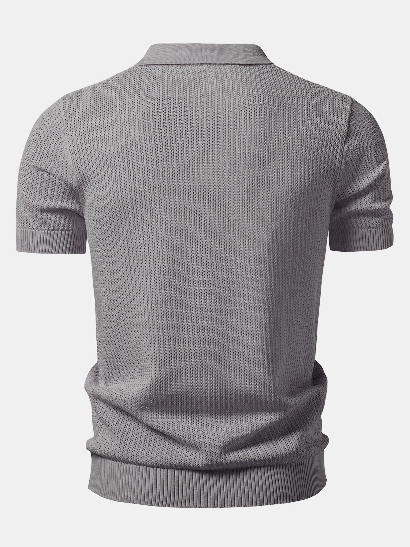 Johnny Collar Open Knit Polo